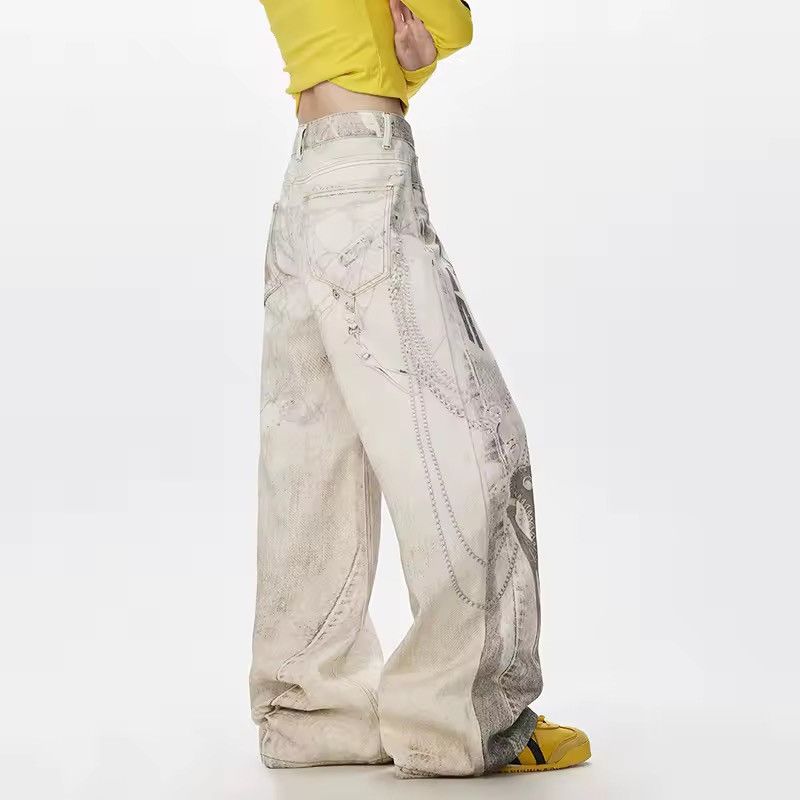 Other Wide leg jeans with a digital print design Size US 34 / EU 50 - 3 Thumbnail