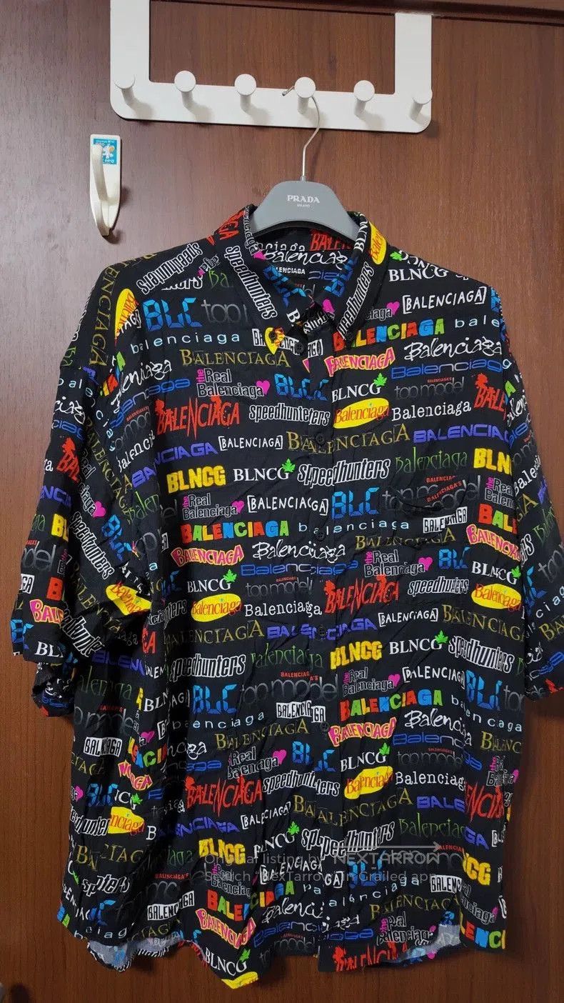 Balenciaga Balenciaga Logo Print Short Sleeve Shirt. Size US S / EU 44-46 / 1 - 1 Thumbnail