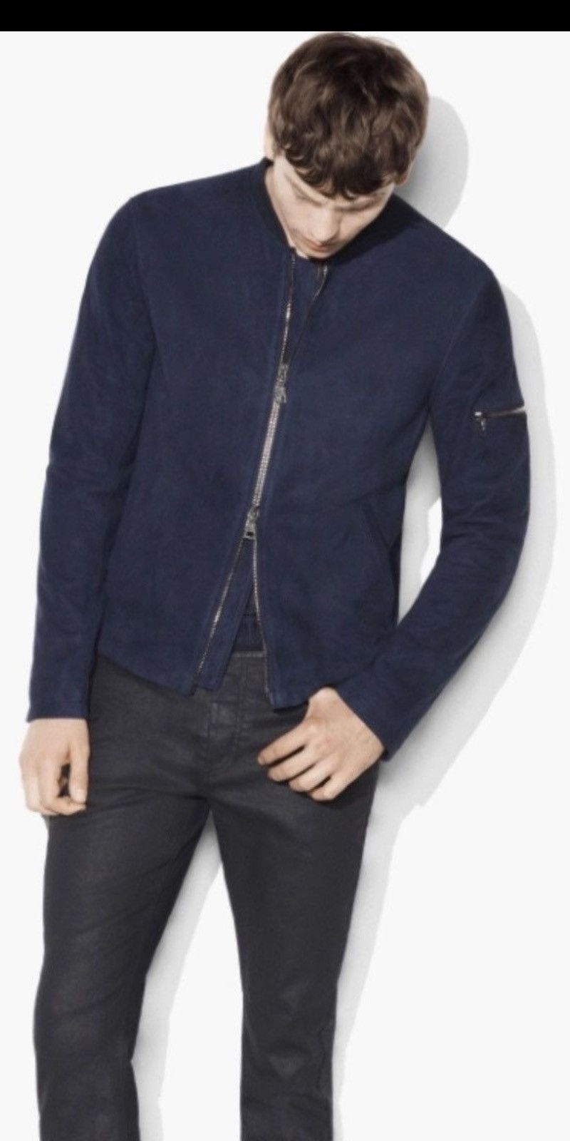 John Varvatos Suede bomber. 50 Size US M / EU 48-50 / 2 - 1 Thumbnail