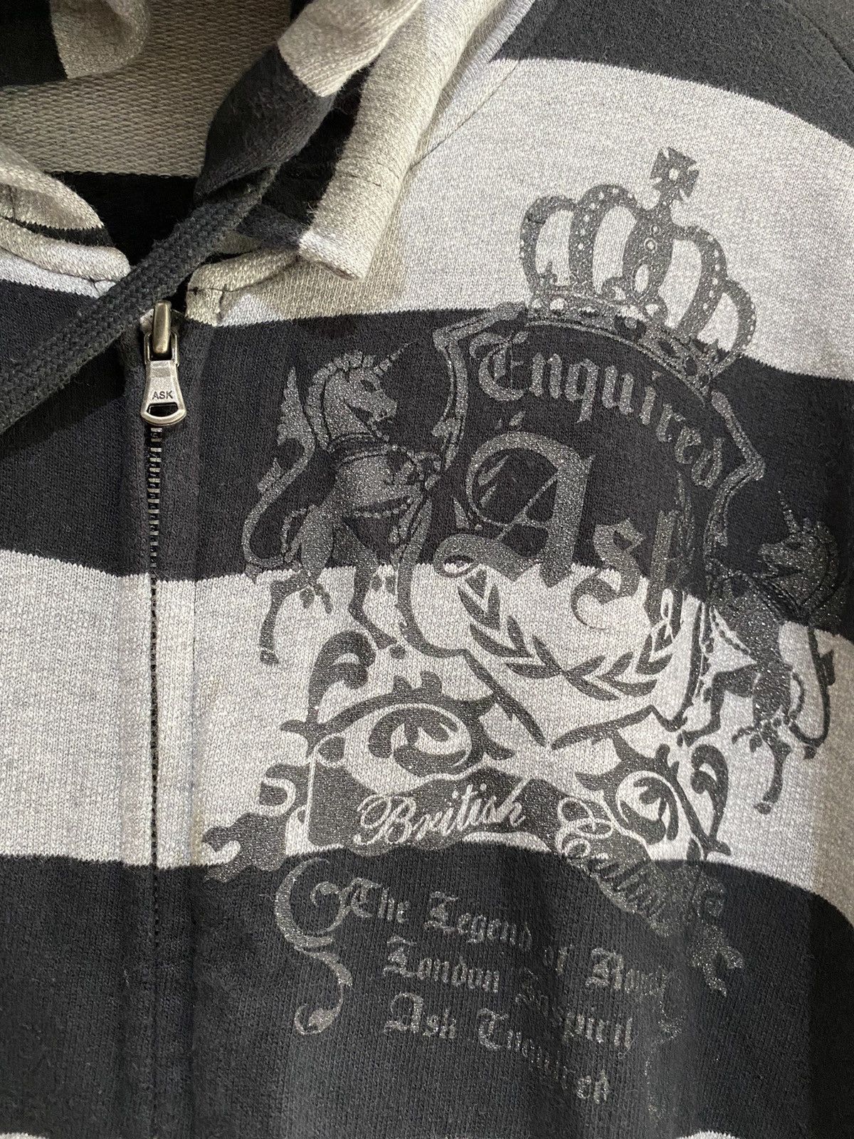 PPFM Ask Enquiered poem british culture striped zip hoodie Size US XL / EU 56 / 4 - 4 Thumbnail