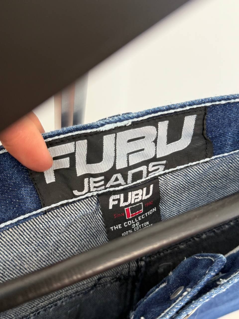 Fubu Vintage Y2K FUBU Baggy Blue Denim Shorts JNCO Style Size US 32 / EU 48 - 7 Thumbnail