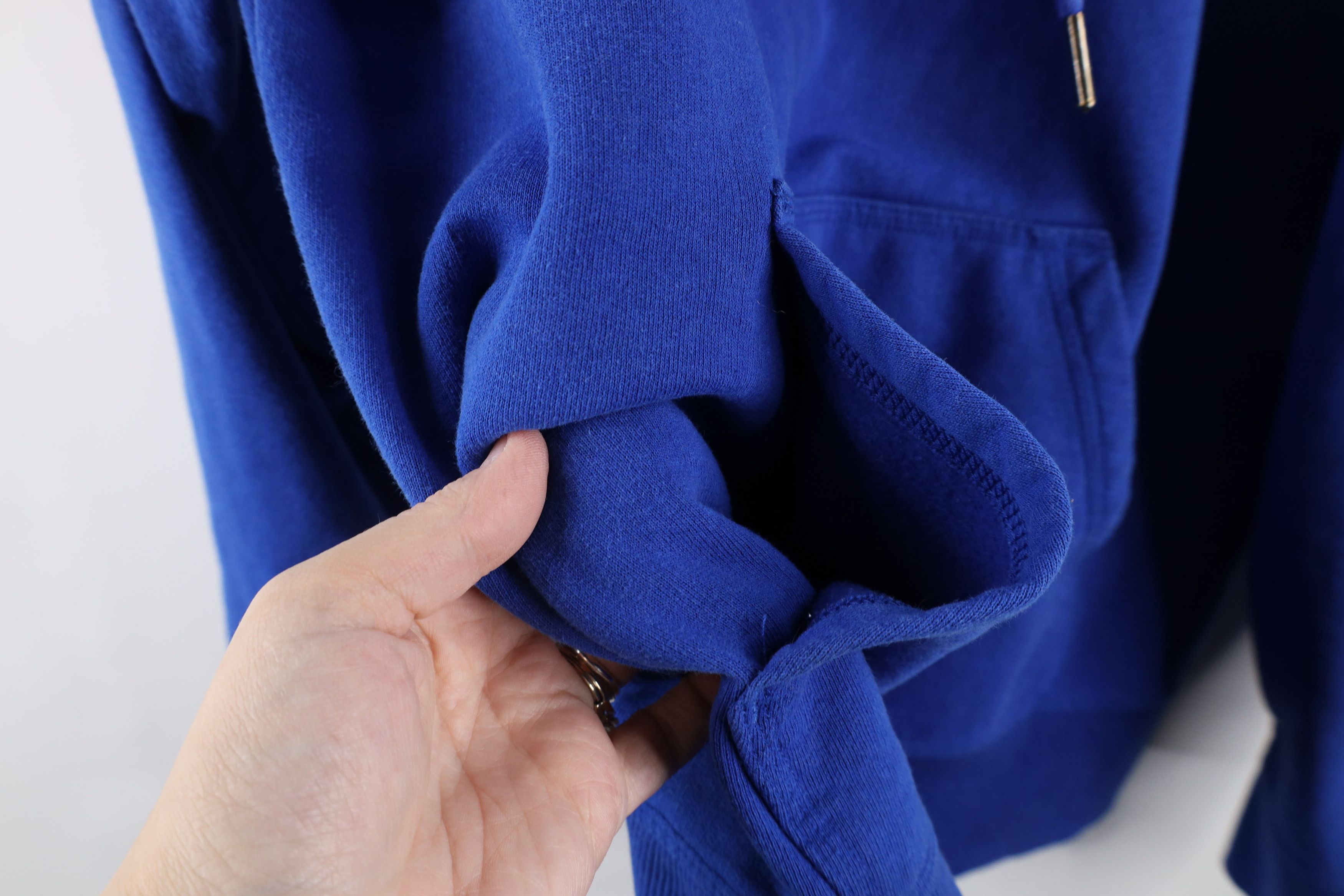 Champion × Vintage Vintage Champion Monochrome Hoodie Sweatshirt Royal Blue Size US L / EU 52-54 / 3 - 6 Thumbnail