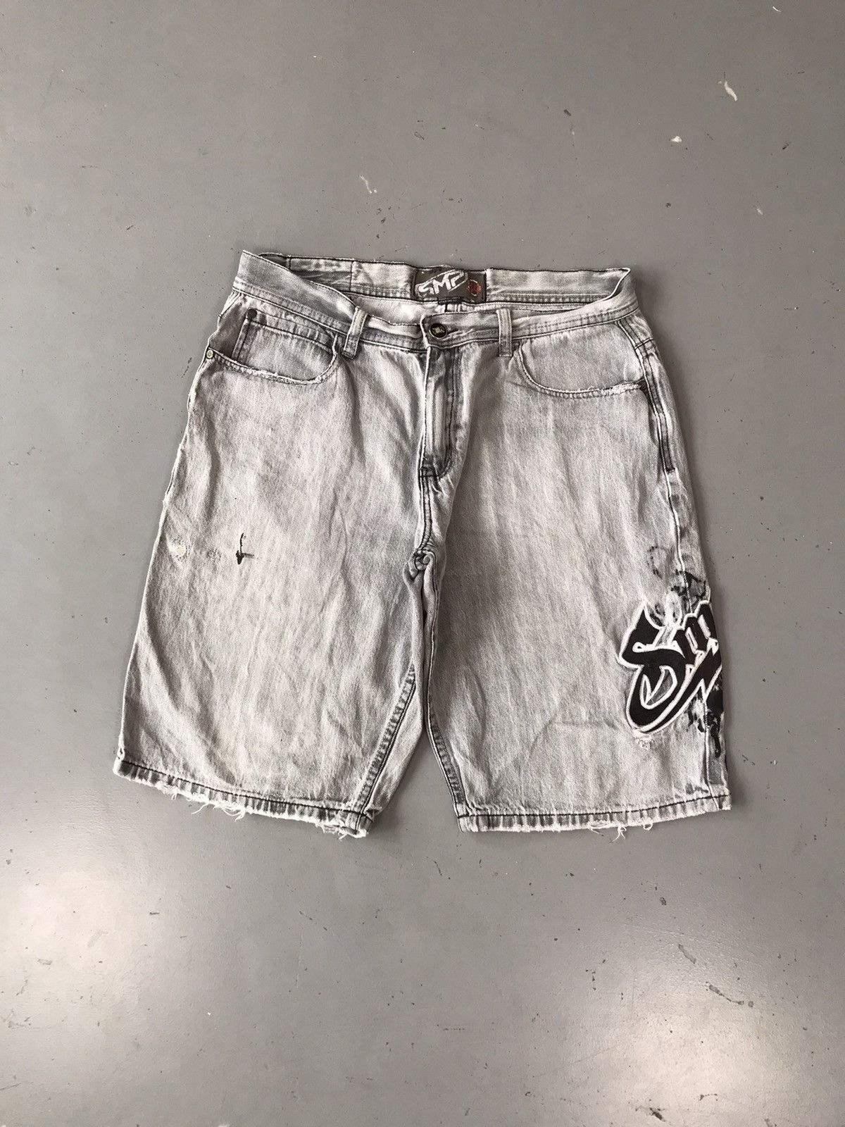 Designer Vintage SMP Embroidery Denim Jorts Size US 34 / EU 50 - 2 Thumbnail