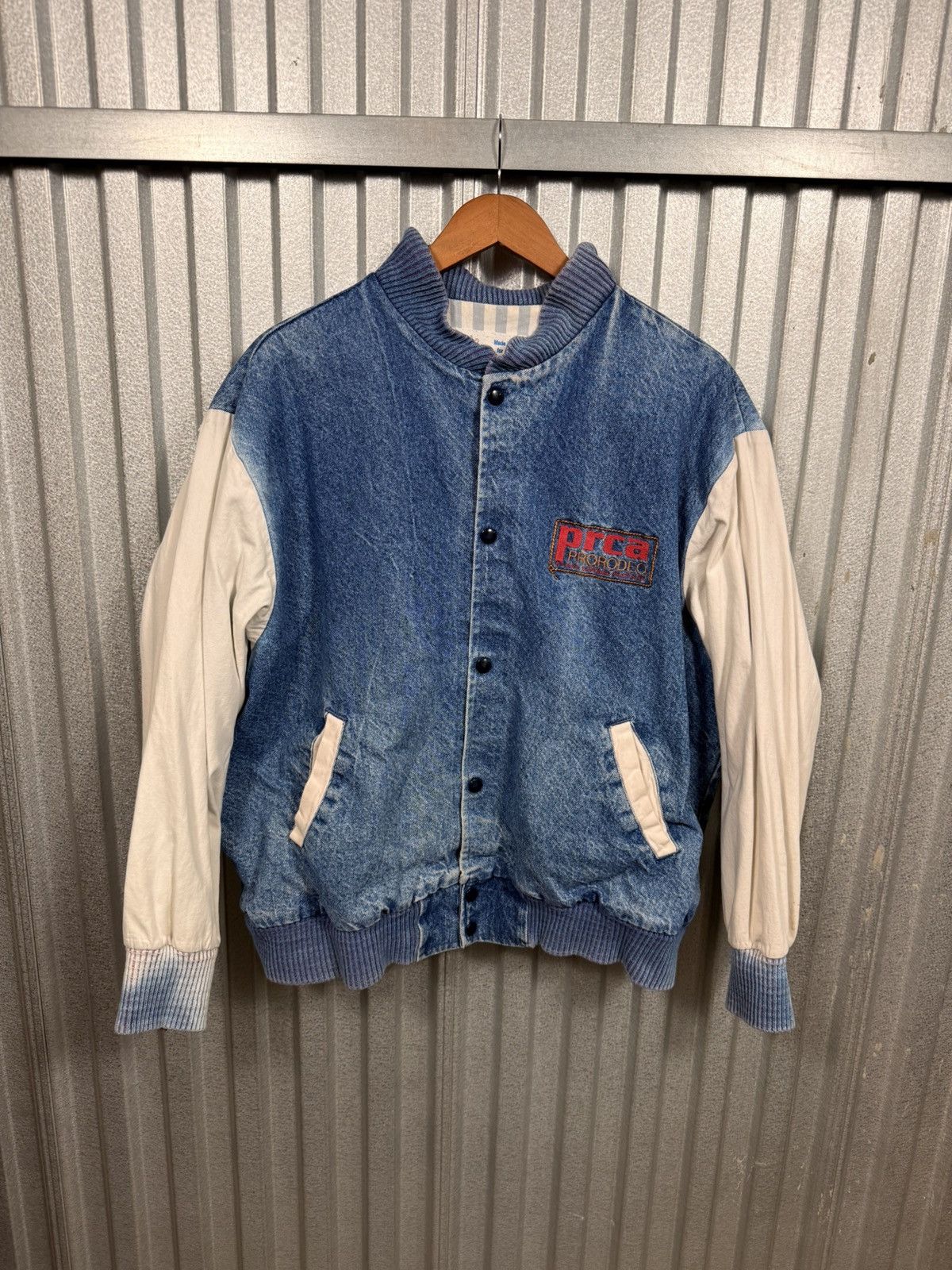 Other Insane Vintage Western Prca Pro Rodeo Cowboy Denim Bomber Size US XL / EU 56 / 4 - 2 Thumbnail
