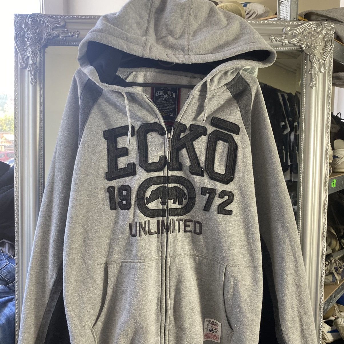Ecko Unltd. Vintage grey Ecko zip hoodie Size US XL / EU 56 / 4 - 2 Thumbnail