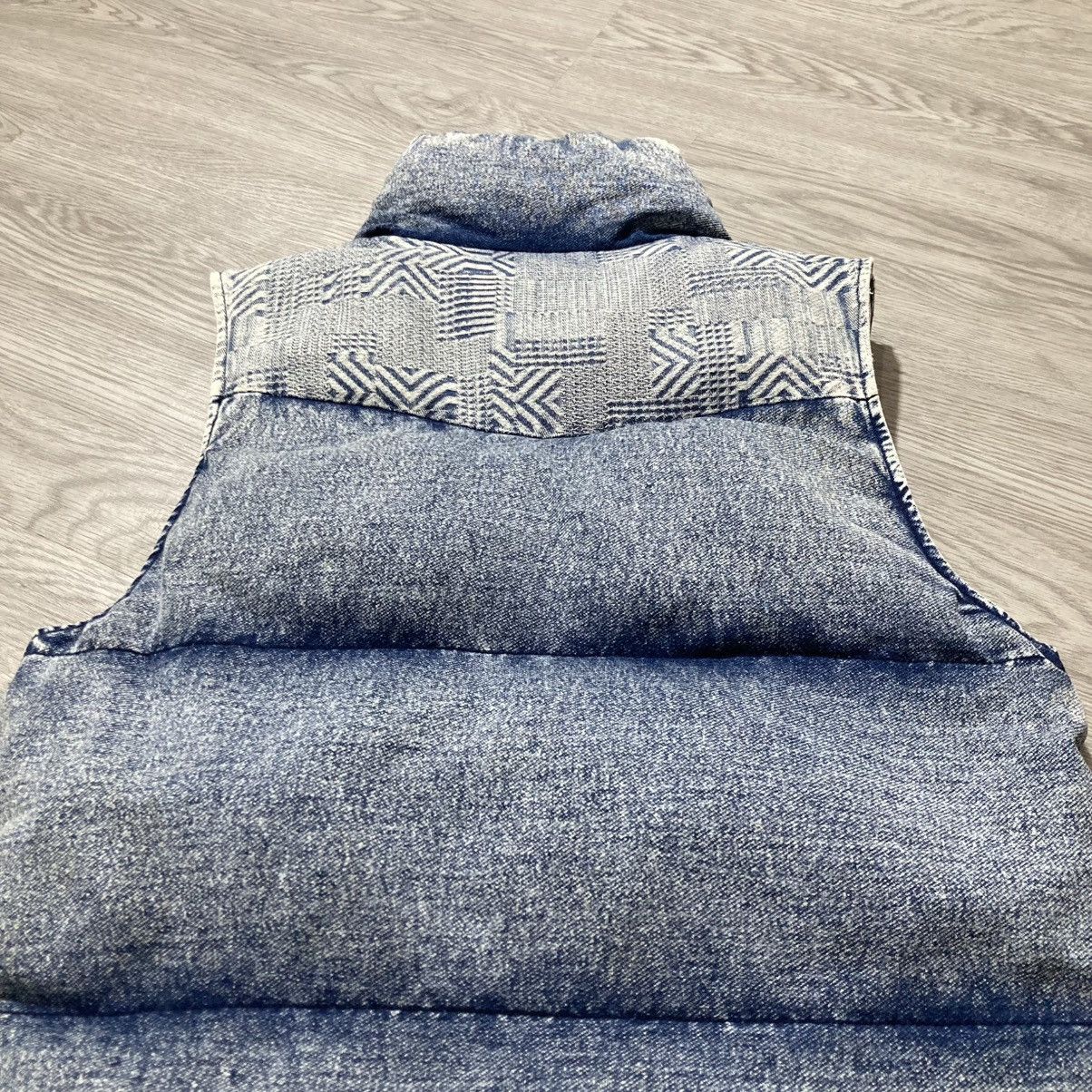 In The Attic 2000s In The Attic Distressed Puffer Down Vest Blue Jeans Size US M / EU 48-50 / 2 - 14 Thumbnail