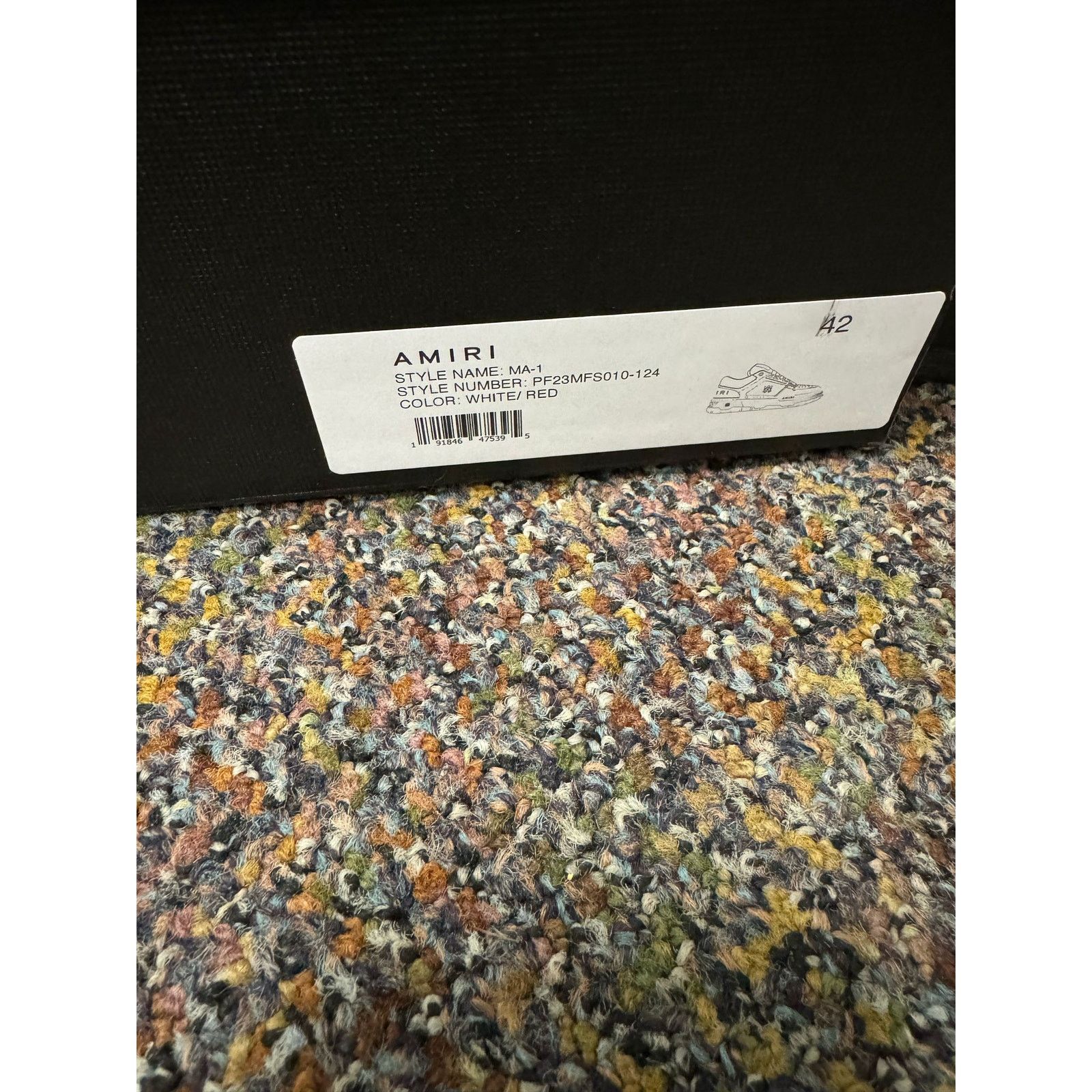Amiri o1rshd1 Q:3 / MA-1 Low-Top Sneakers in White/ Red Size US 9 / EU 42 - 24 Thumbnail