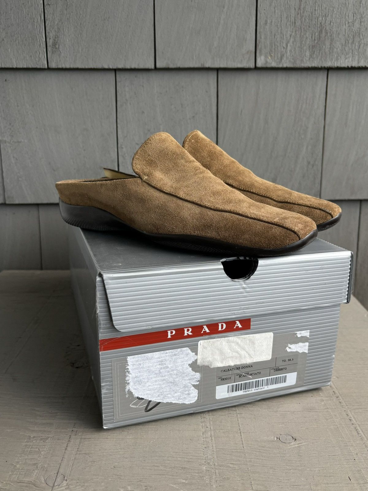 Prada × Vintage 2001 Prada Sport Mules Suede Vintage Square Toe 90s Sneaker Size US 6.5 / IT 36.5 - 4 Thumbnail