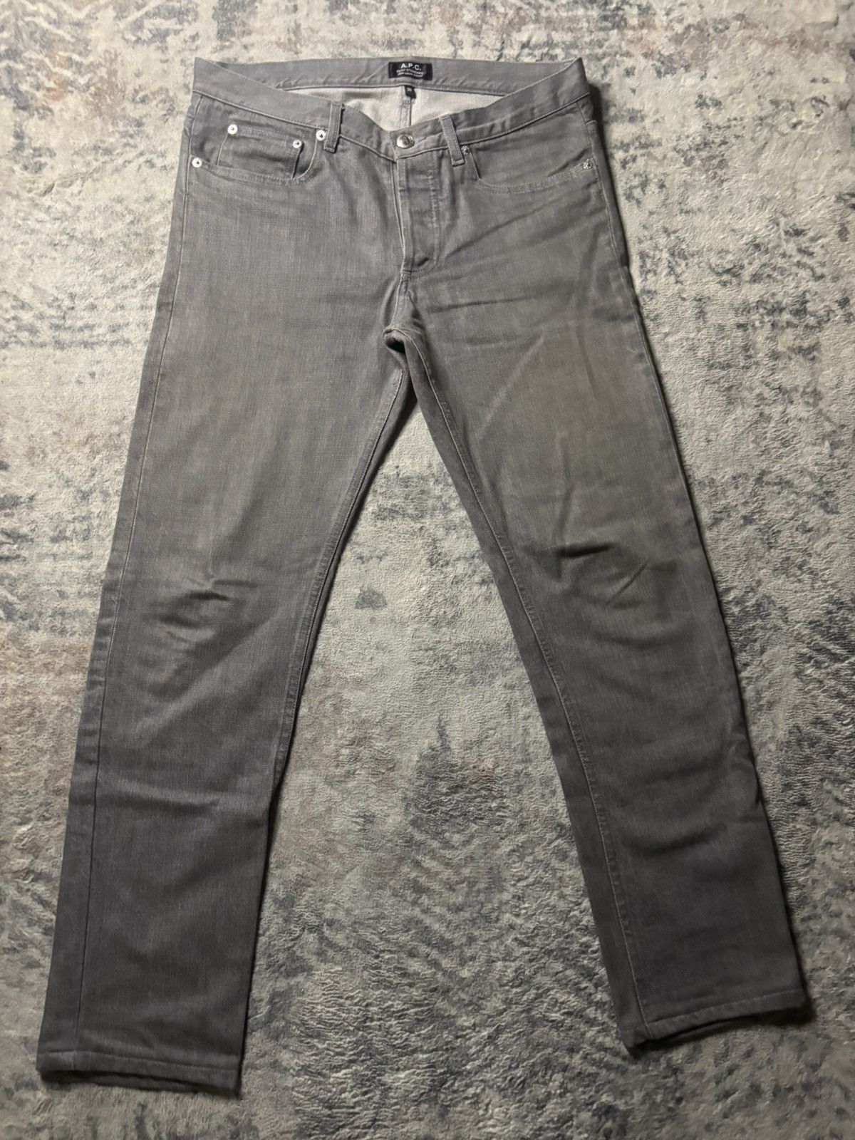 A.P.C. Gray Petite New Standard Denim - Jean Droit Etroit