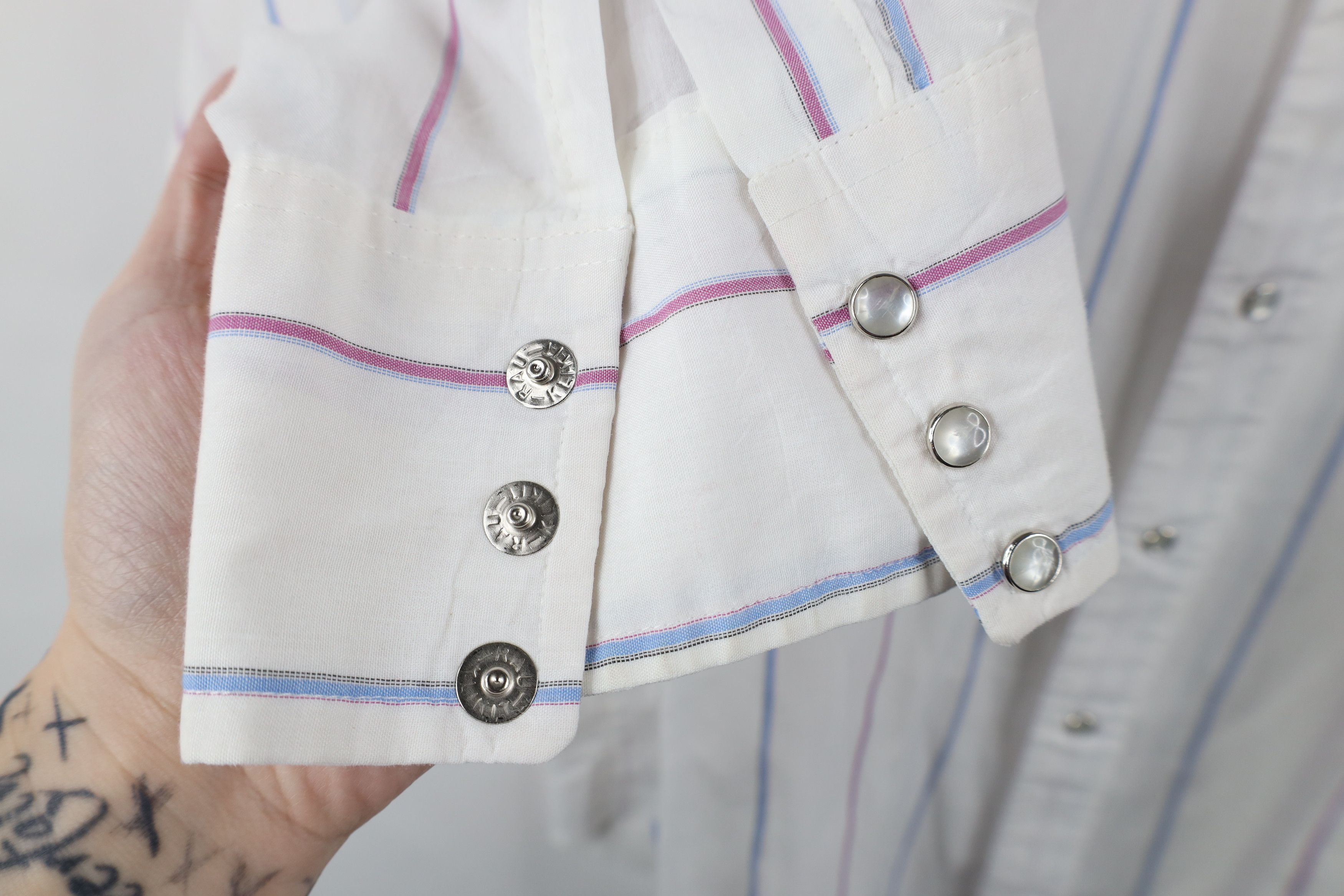 Vintage × Wrangler Vintage 90s Wrangler Cowboy Western Snap Button Shirt USA Size US L / EU 52-54 / 3 - 4 Thumbnail