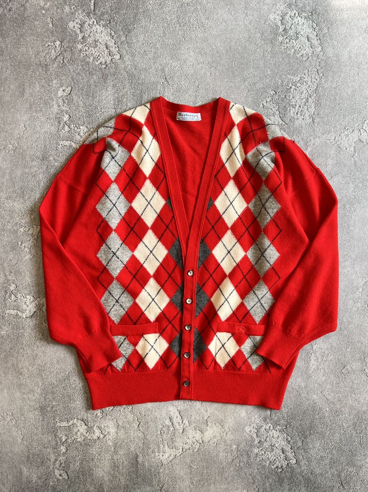 Burberry Vintage Burberry Plaid V Neck Wool Cardigan Sz 48 Sweater Size US XXL / EU 58 / 5 - 1 Thumbnail