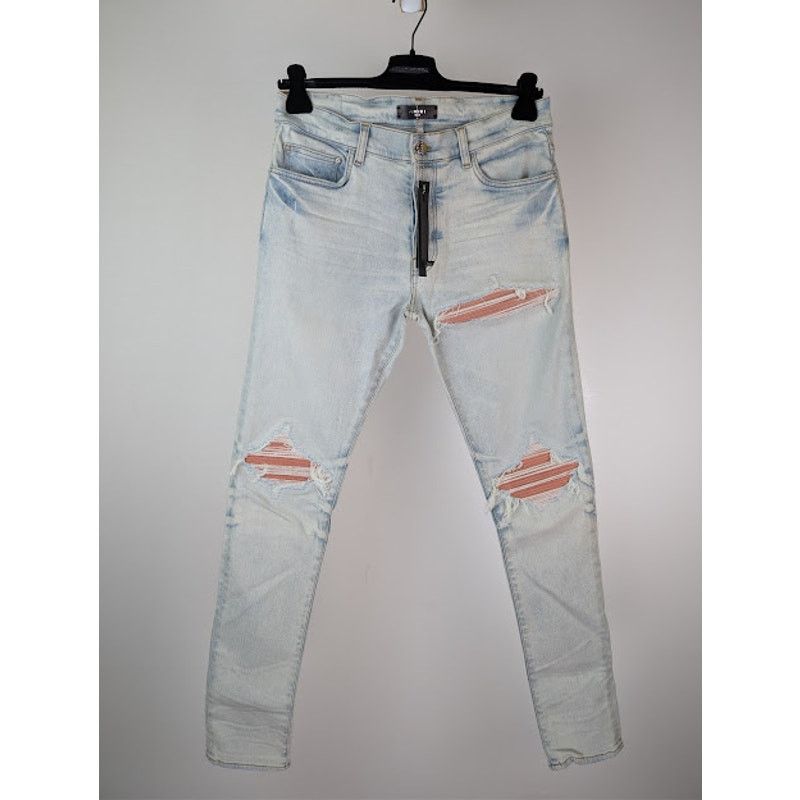 Amiri o1rshd1 MX1 Suede Denim Jeans in Medium Indigo Size US 32 / EU 48 - 11 Thumbnail