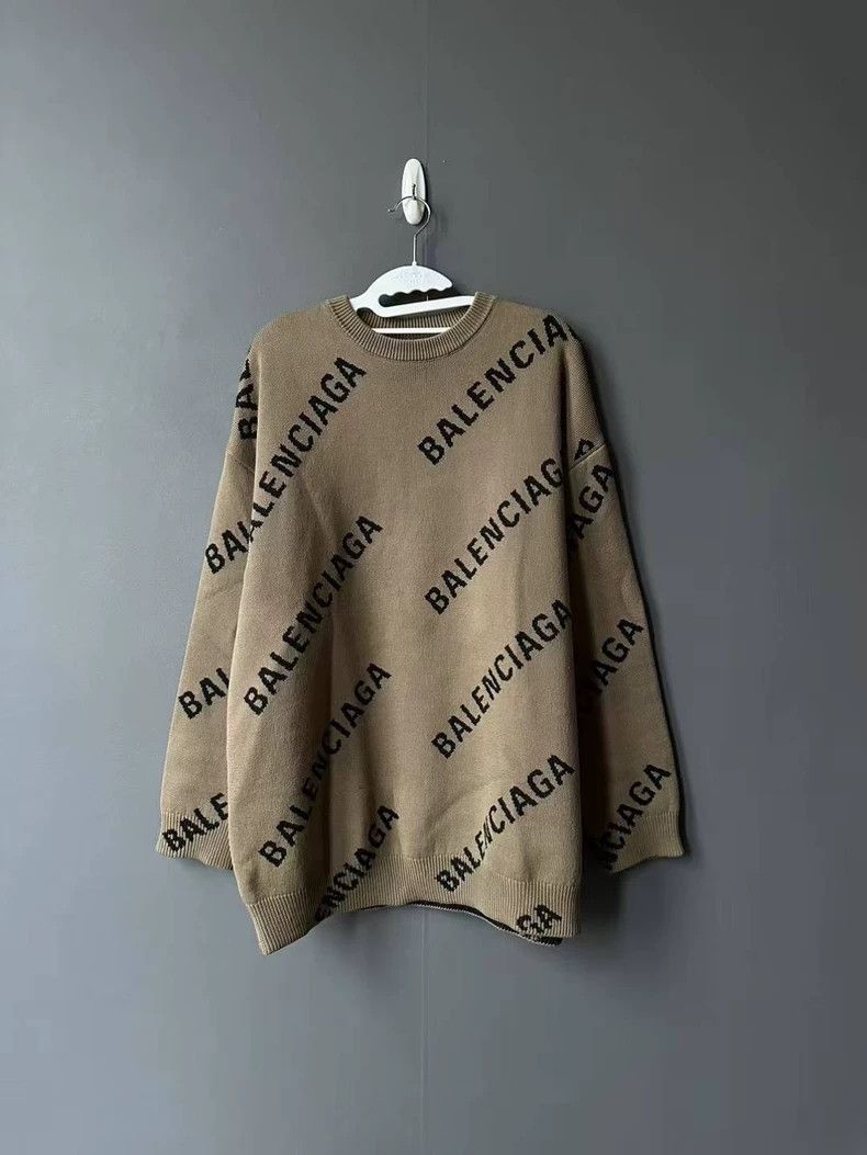 Balenciaga Balenciaga Khaki Stretch Sweater Size US XS / EU 42 / 0 - 1 Thumbnail