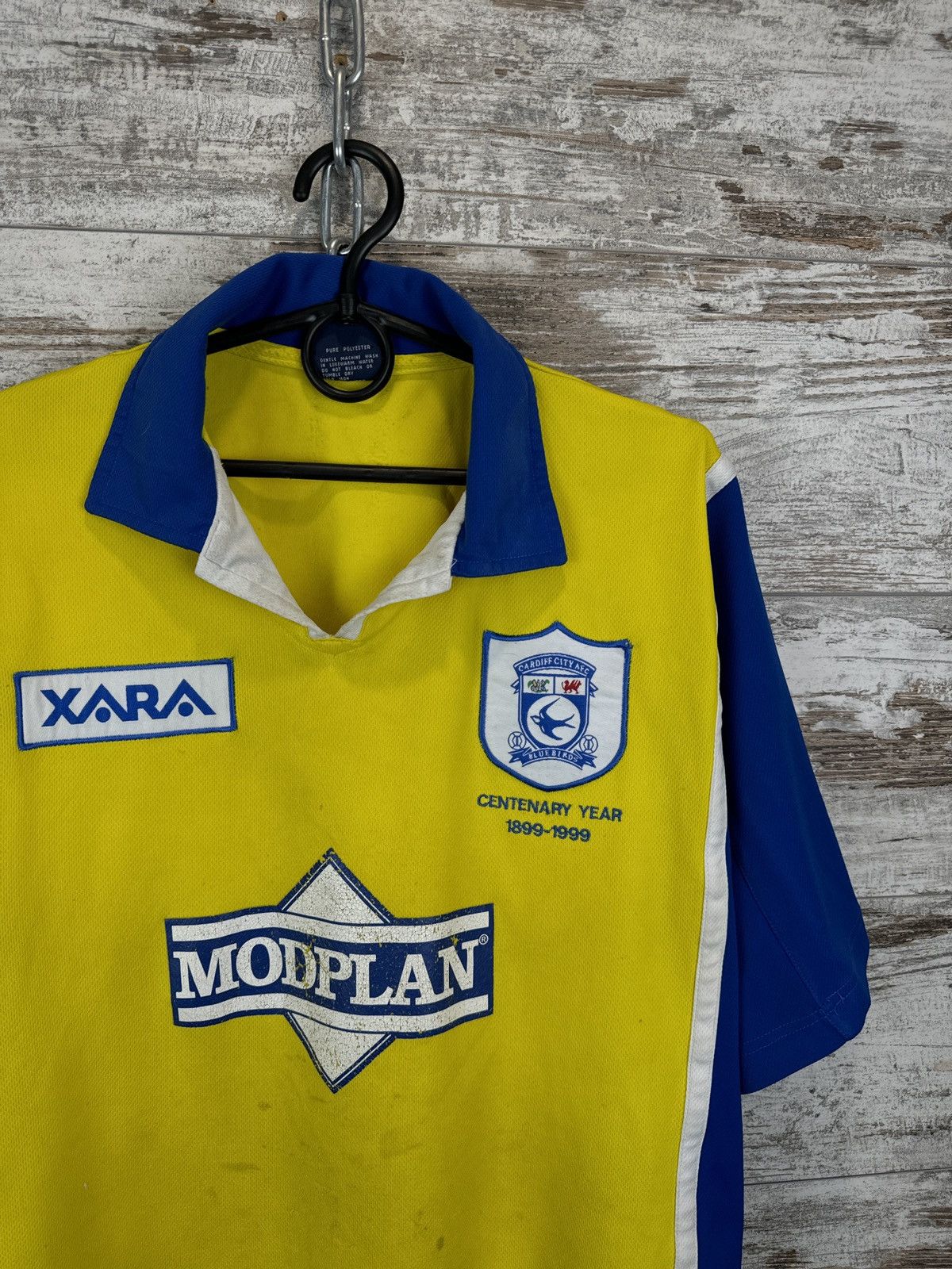 Vintage Mens Vintage XARA Cardiff City T-shirt soccer jersey 98-00 Size US XL / EU 56 / 4 - 2 Thumbnail