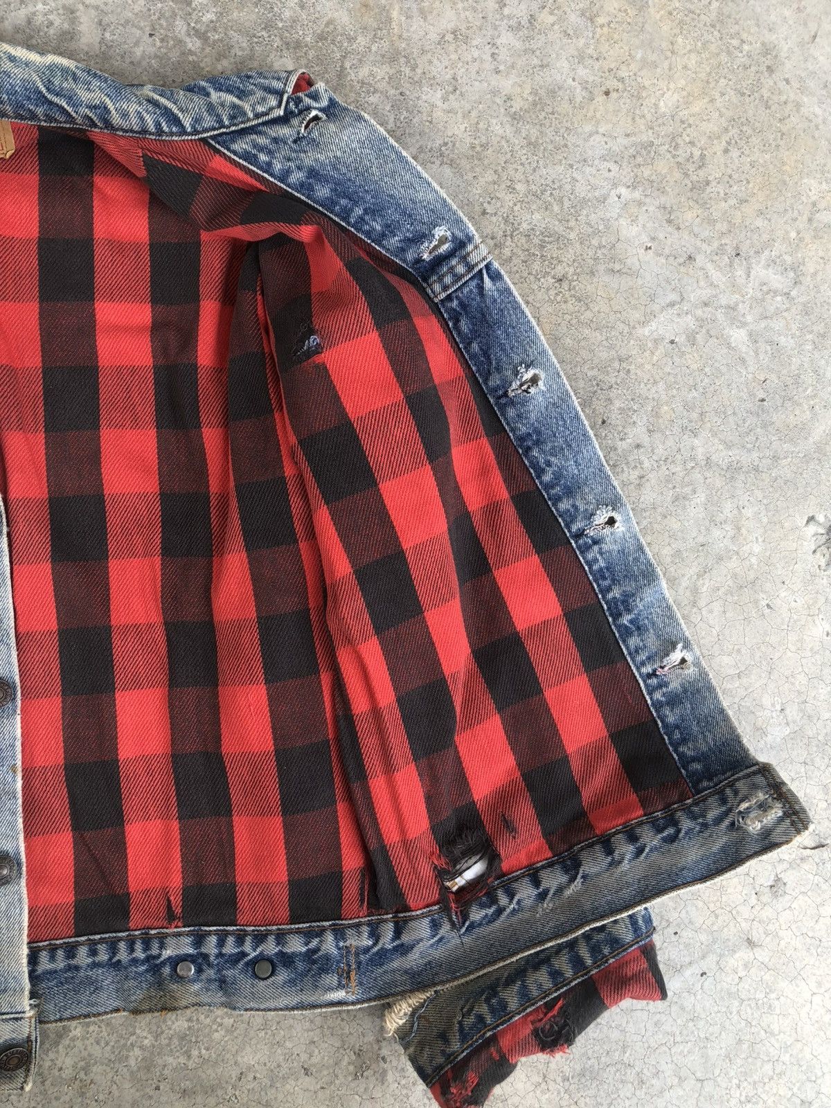 Levi's Vintage 80s Levi’s Blanket Lined Denim Jacket Distressed Size US M / EU 48-50 / 2 - 12 Thumbnail
