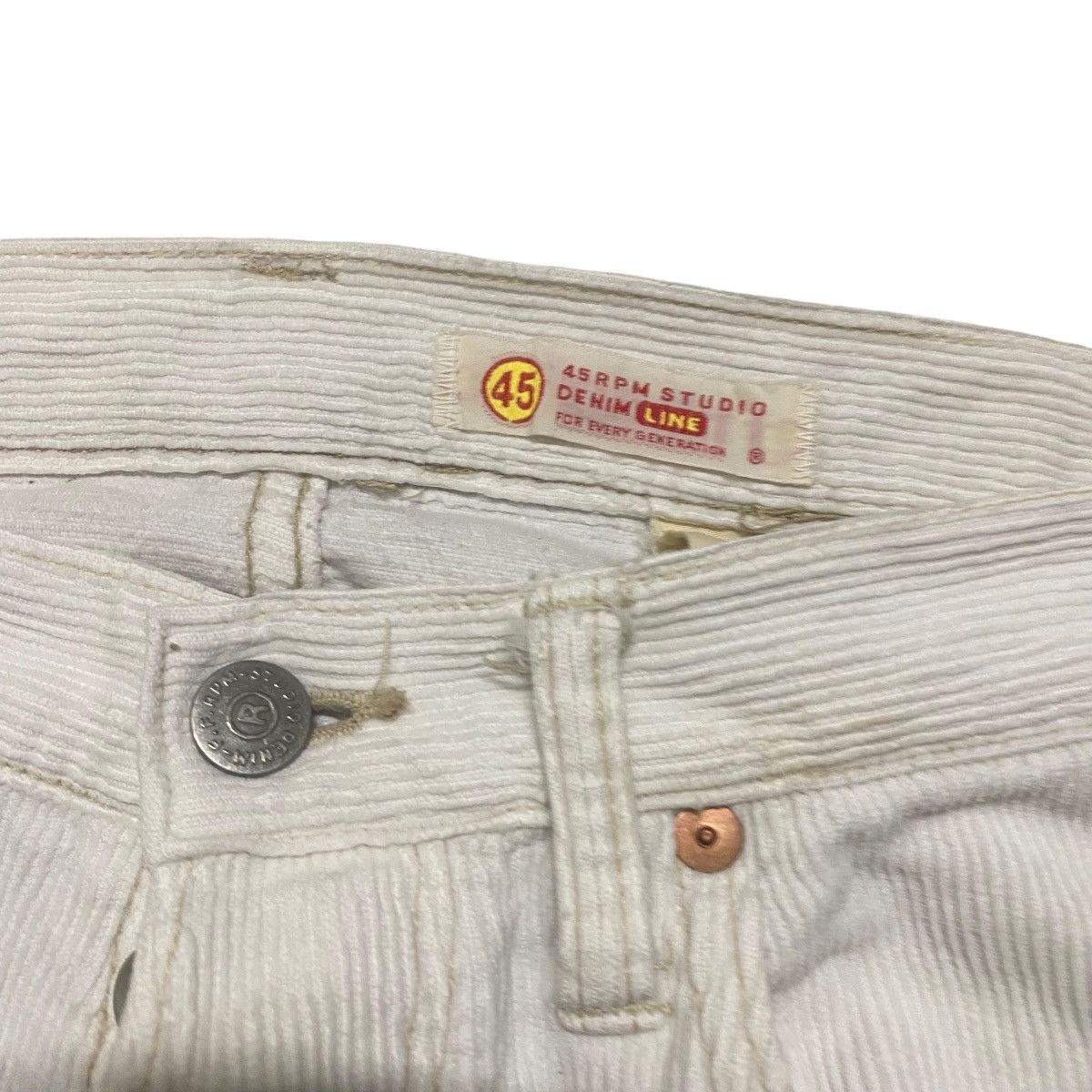 45rpm Vintage 45rpm White Corduroy Pants Size US 29 - 6 Thumbnail