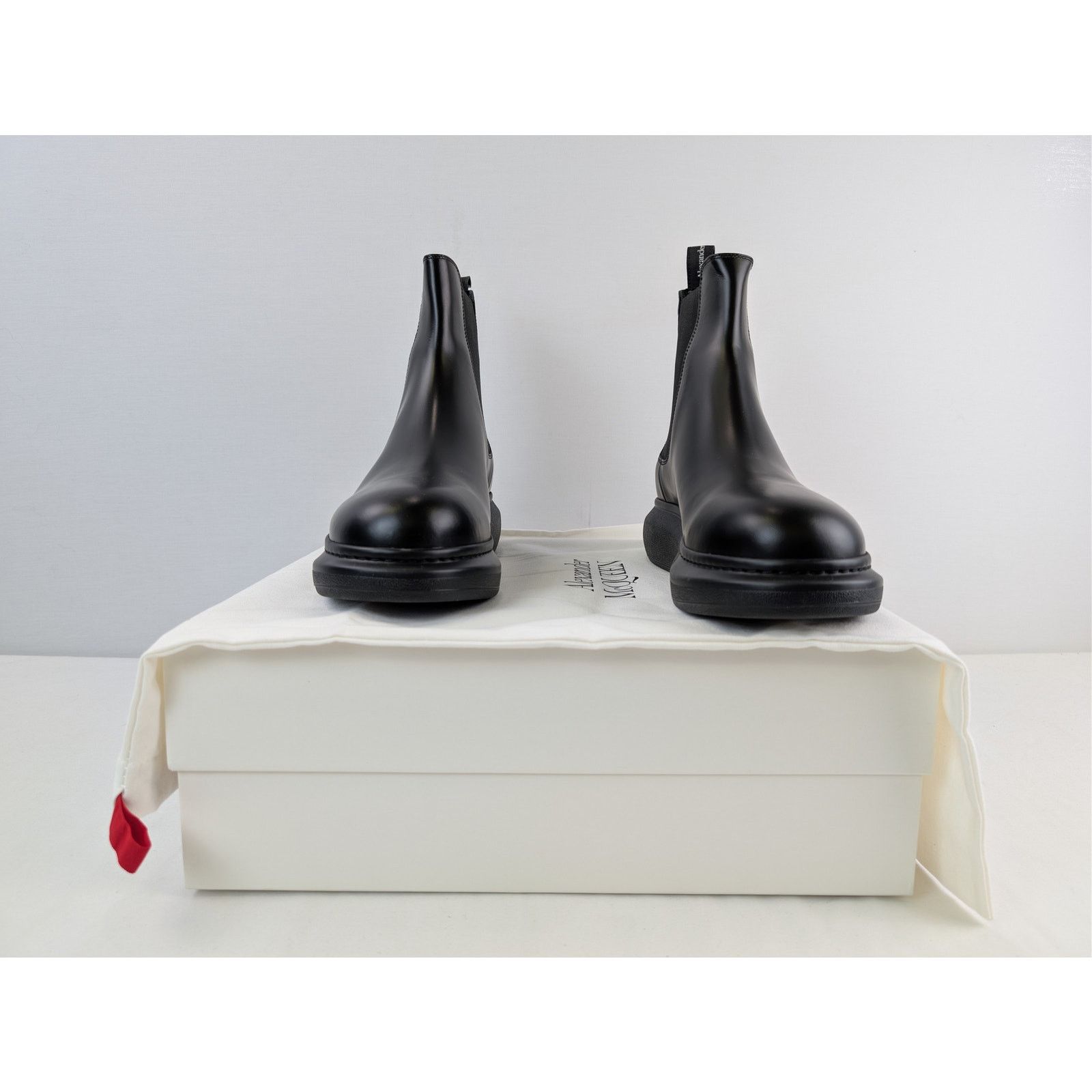 Alexander McQueen o1rshd1 New Liquid Spazzolat Boots in Black 42 Size US 9 / EU 42 - 15 Thumbnail