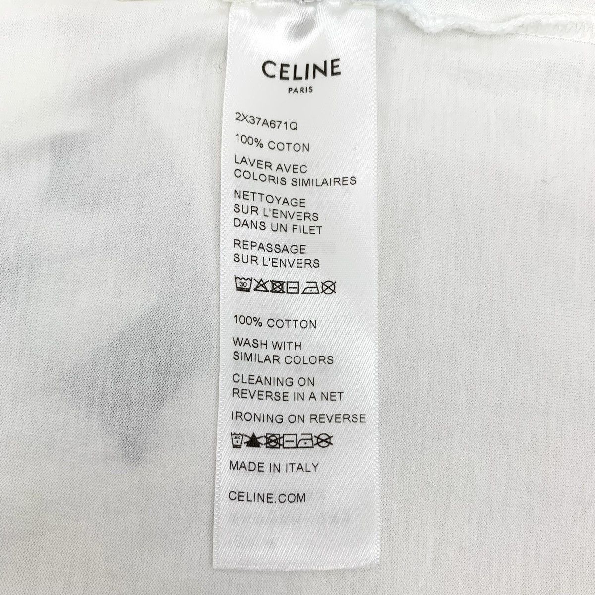 Celine Celine Letter Printed Cotton Short Sleeve T-shirt K26WX Size XXL / US 16-18 / IT 52-54 - 7 Thumbnail