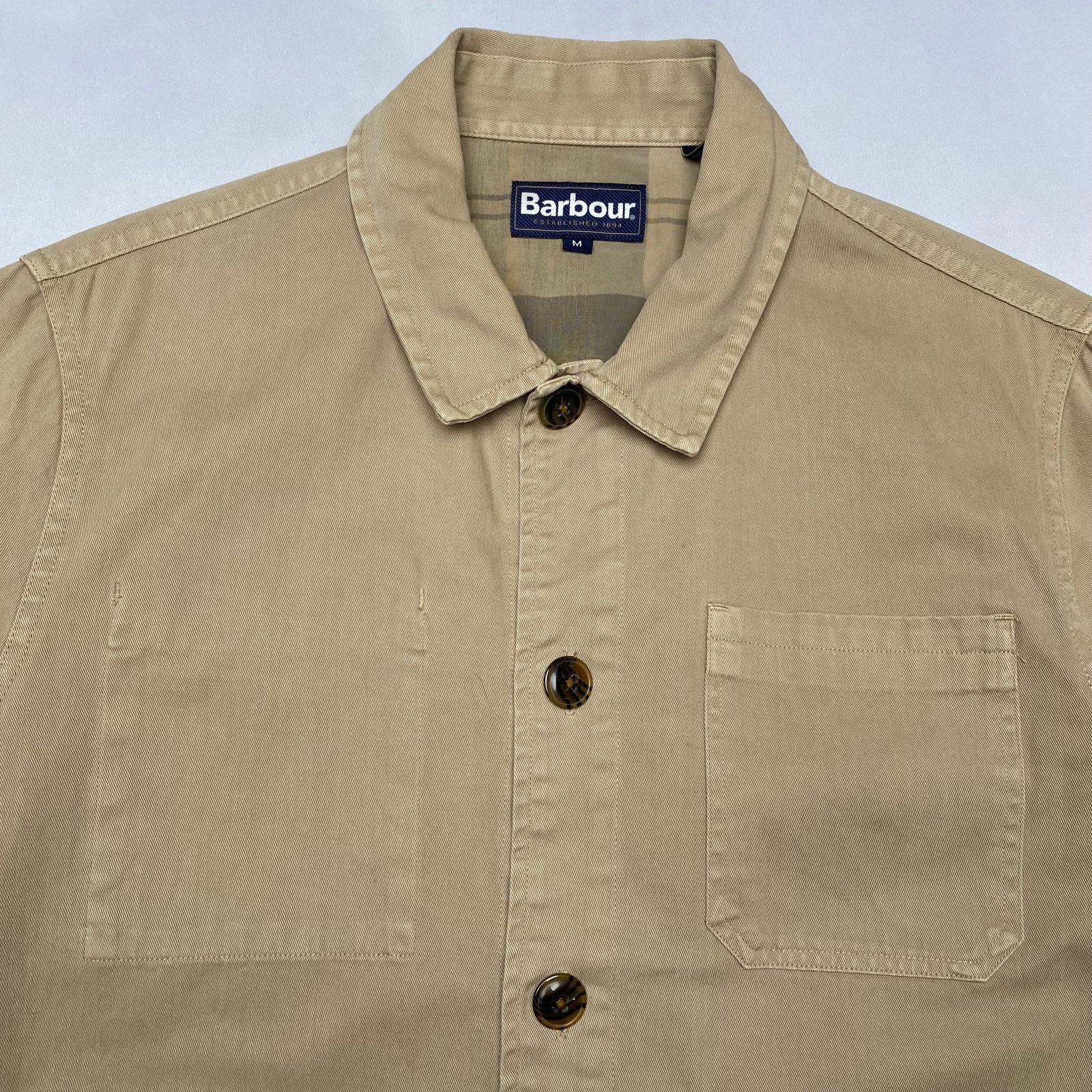 Barbour Barbour Dene Cotton Twill Overshirt Jacket Mens Medium Chore Size US M / EU 48-50 / 2 - 4 Thumbnail