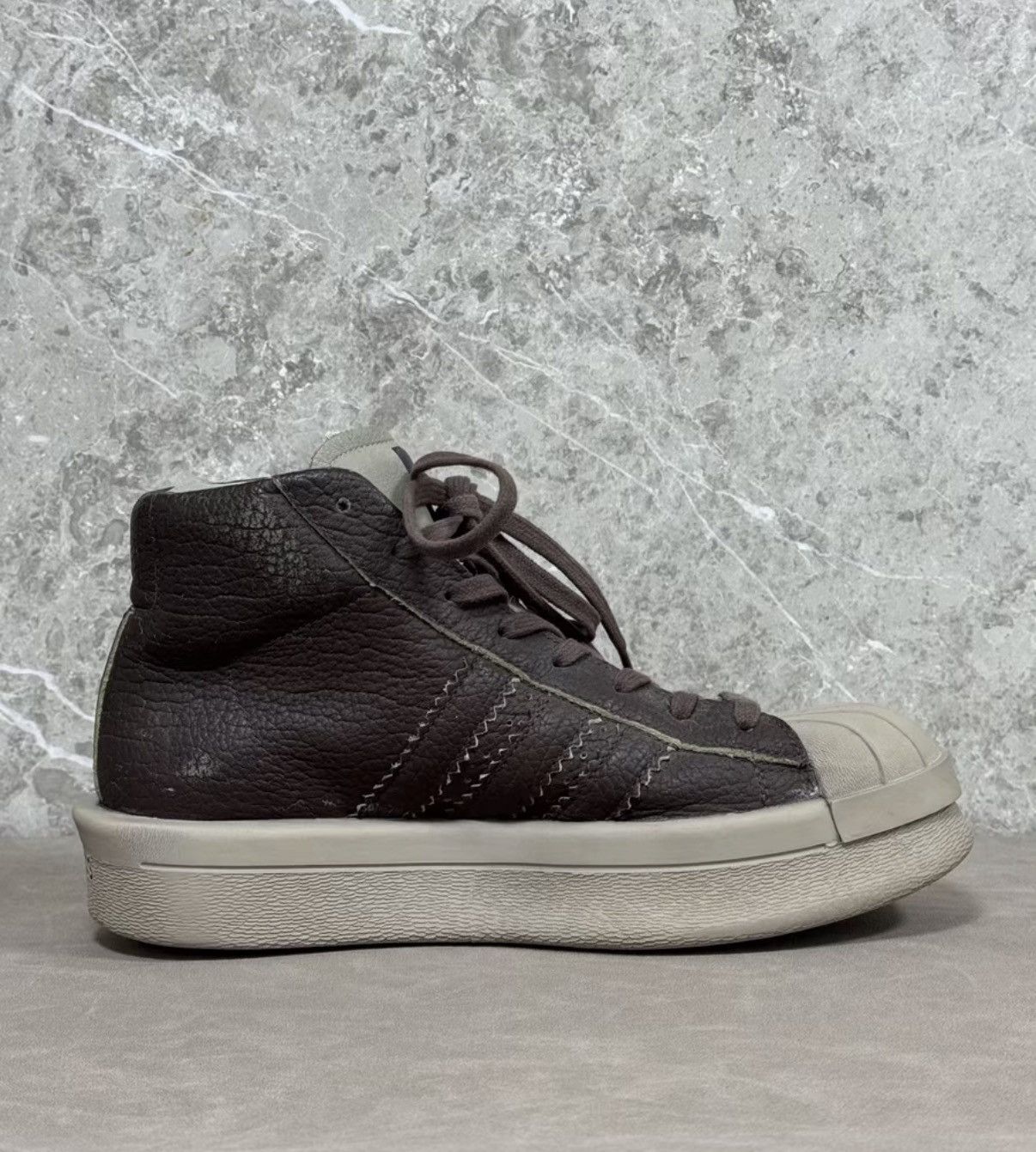 Rick Owens Rick Owens x Adidas Superstar Platform Sneakers Size US 7.5 / EU 40-41 - 5 Thumbnail