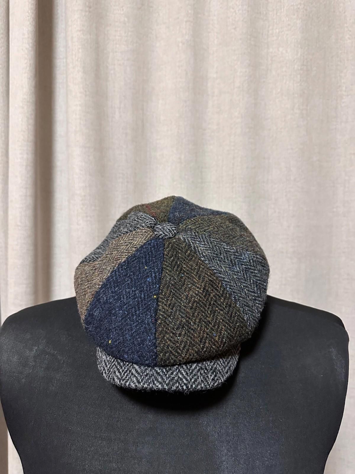 Harris Tweed Harris Tweed Patchwork Baker Boy Cap Wool Size ONE SIZE - 2 Thumbnail