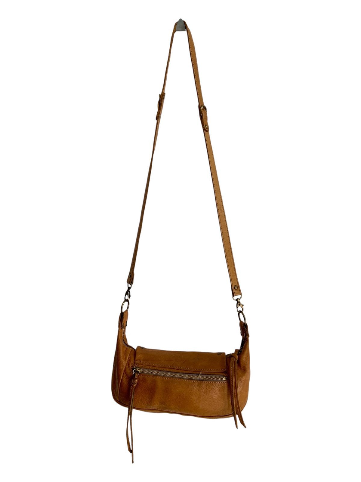 Genuine Leather × Hollywood Trading Company × Japanese Brand 🇯🇵 Leather Hand Crafted Perché Fanny Sling Crossbody Bag Size ONE SIZE - 7 Thumbnail