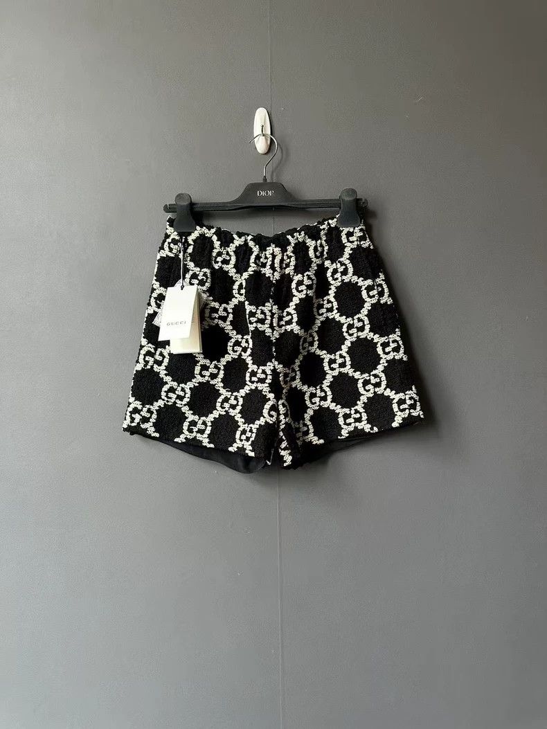 Gucci Full-print tweed shorts