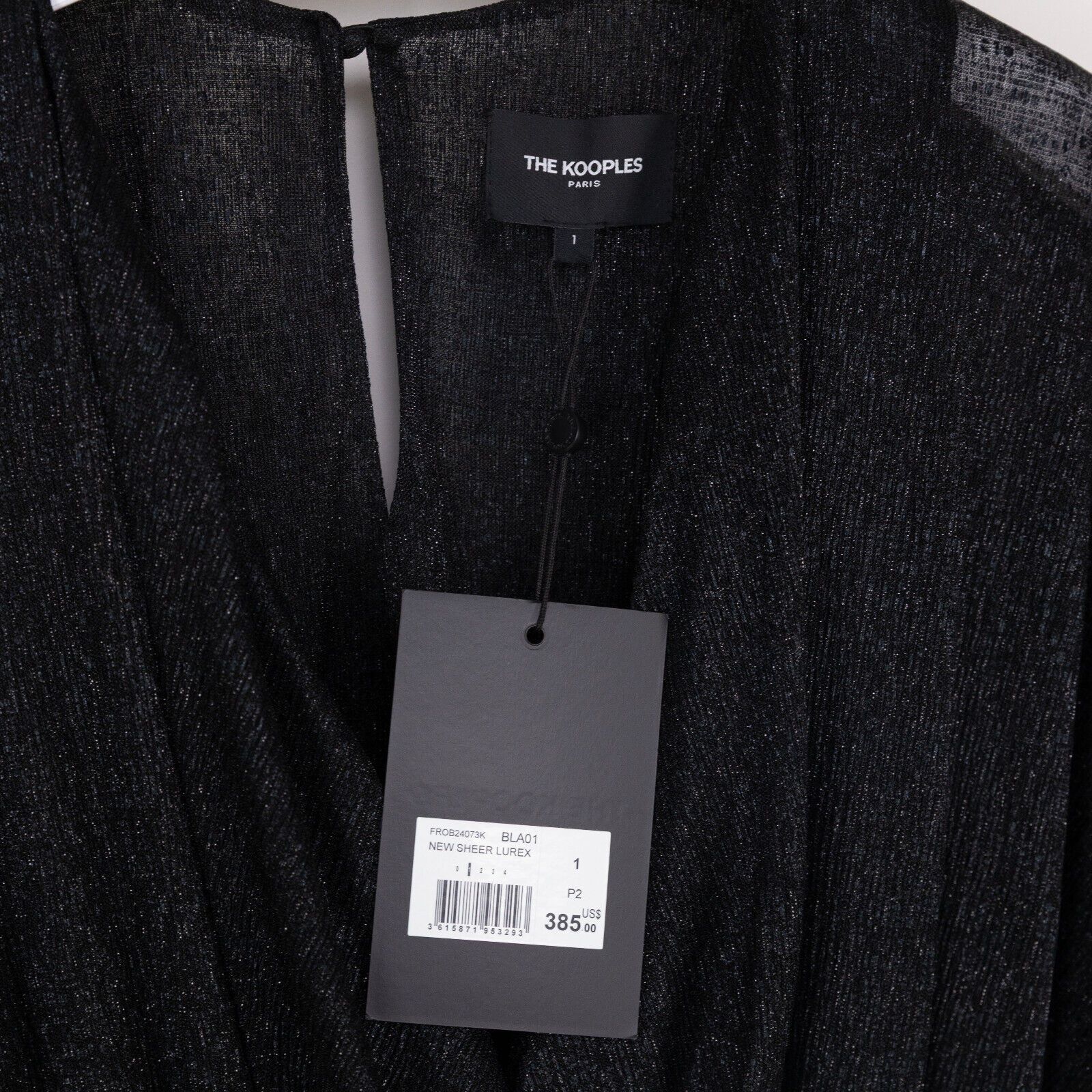 The Kooples The Kooples Sheer Metallic High Low Draped Midi Dress 1/S Size S / US 4 / IT 40 - 6 Thumbnail
