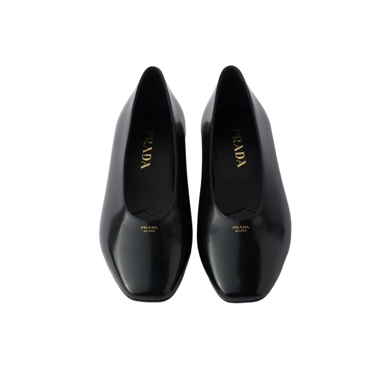 Prada PRADA $1070 Black Brushed Leather Ballerinas New & Authentic Size US 9 / IT 39 - 3 Thumbnail