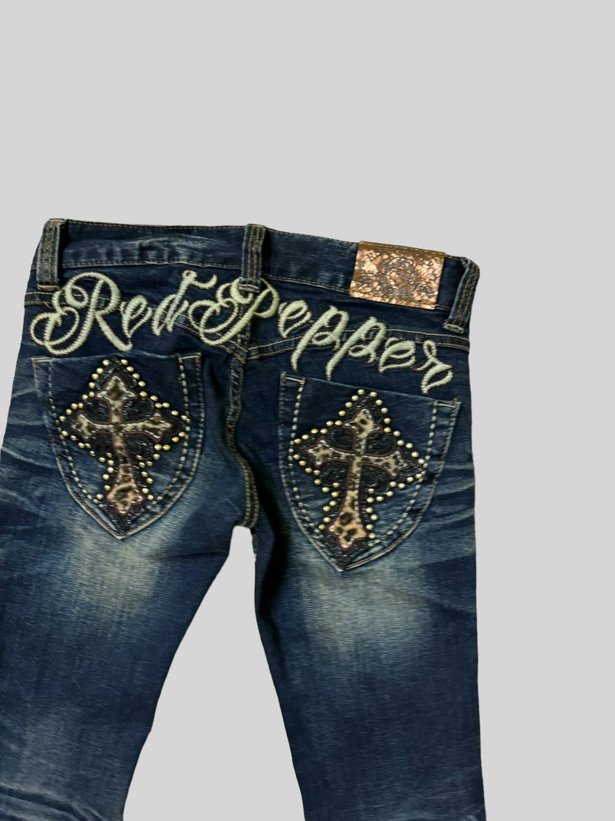 Hysteric Glamour × Japanese Brand Skinny REDPEPPER Cross Embroidery Junya Watanabe Denim Size US 27 - 11 Thumbnail