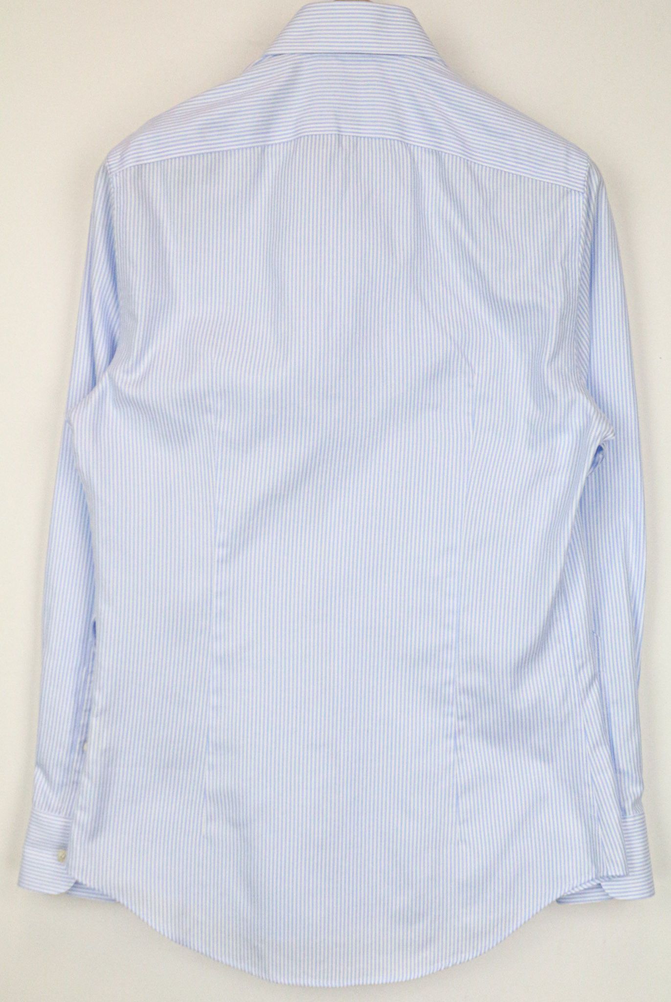 Suitsupply 37/14 1/2 Extra Slim Blue Cotton Striped Cutaway 78786 Size 38R - 2 Thumbnail