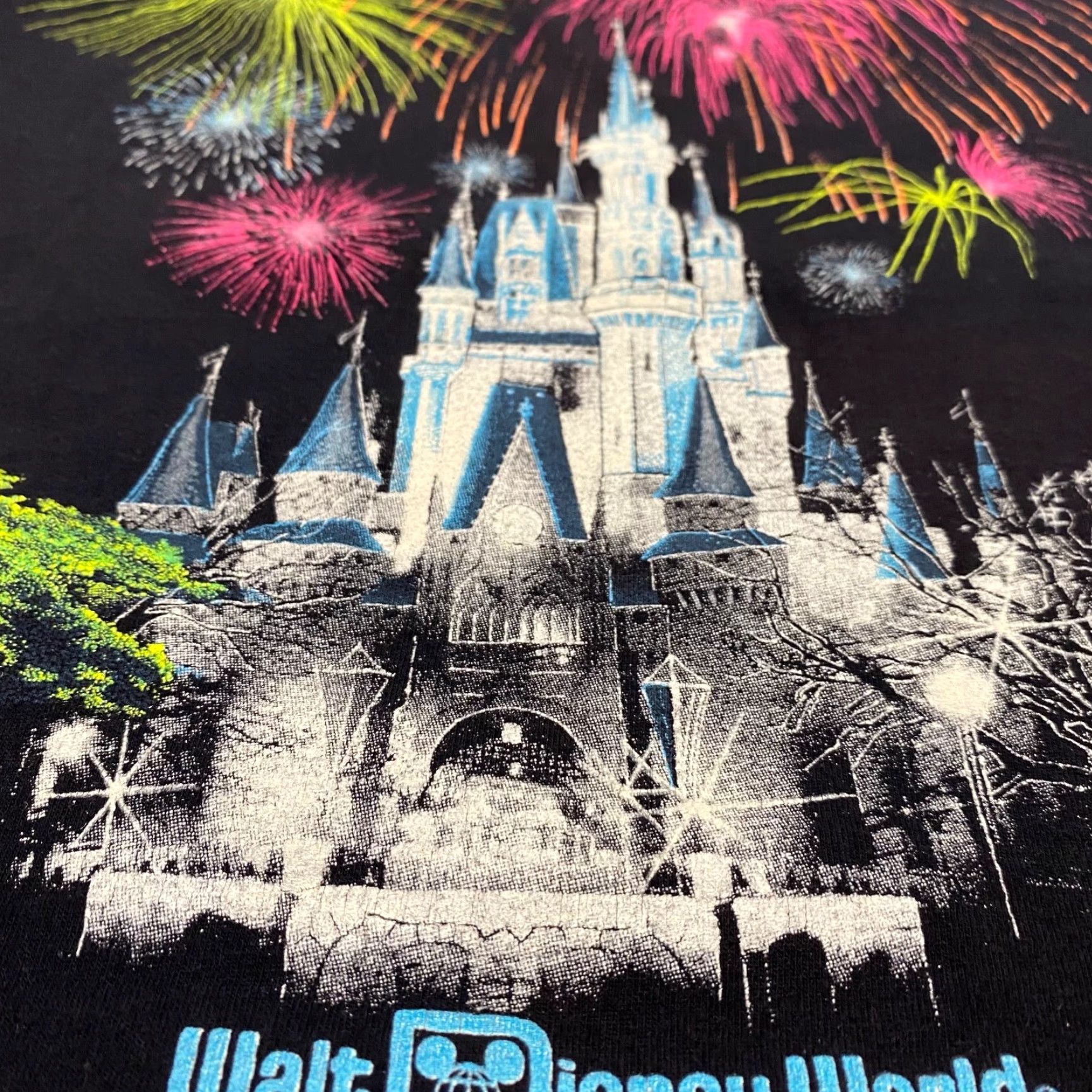Disney VINTAGE DISNEY Magic Kingdom Shirt Medium Black Graphic Tee USA 90s Womens Size M / US 6-8 / IT 42-44 - 3 Thumbnail