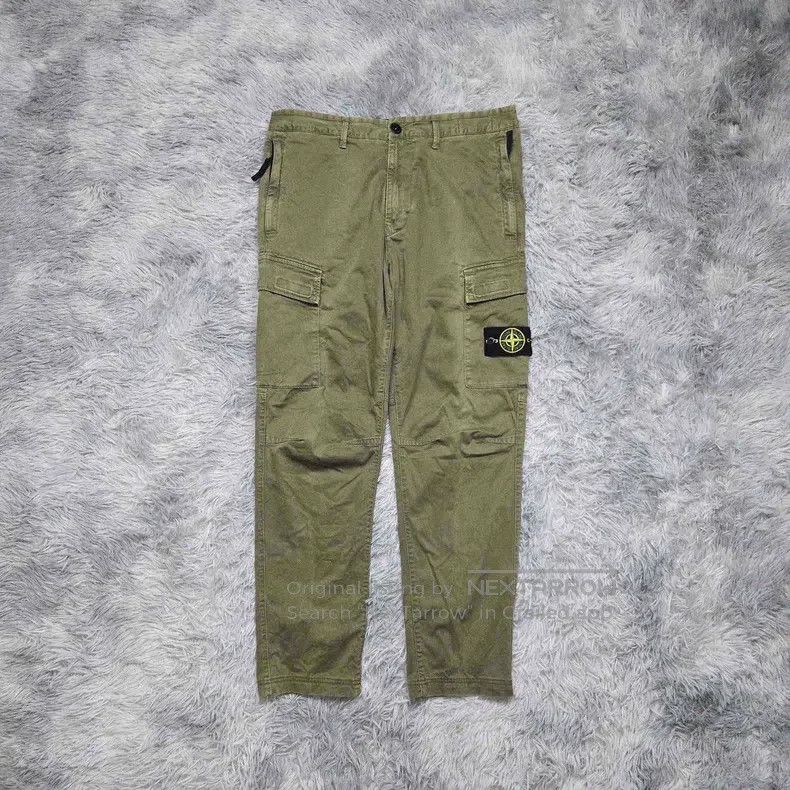 Stone Island Stone Island Washed Work Pants Trousers Military Green Size US 32 / EU 48 - 1 Thumbnail