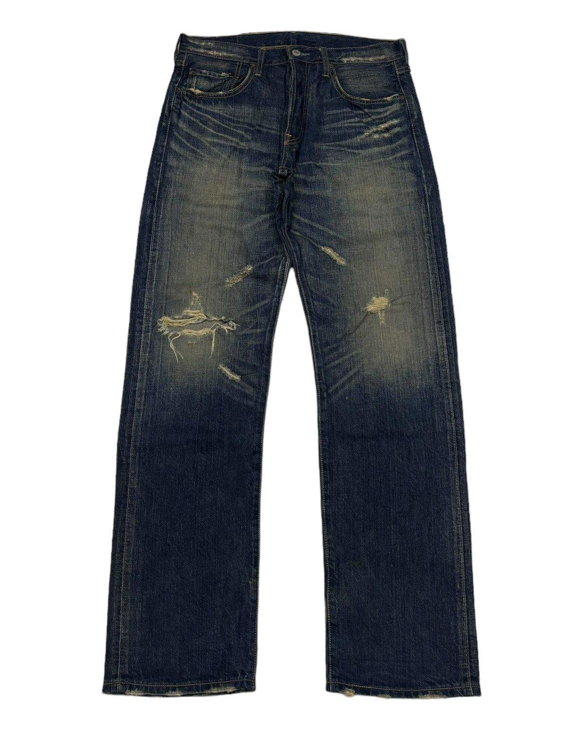 Levi's RARE LEVIS 501 JAPAN DISTRESSED DENIM JEANS Size US 32 / EU 48 - 1 Thumbnail