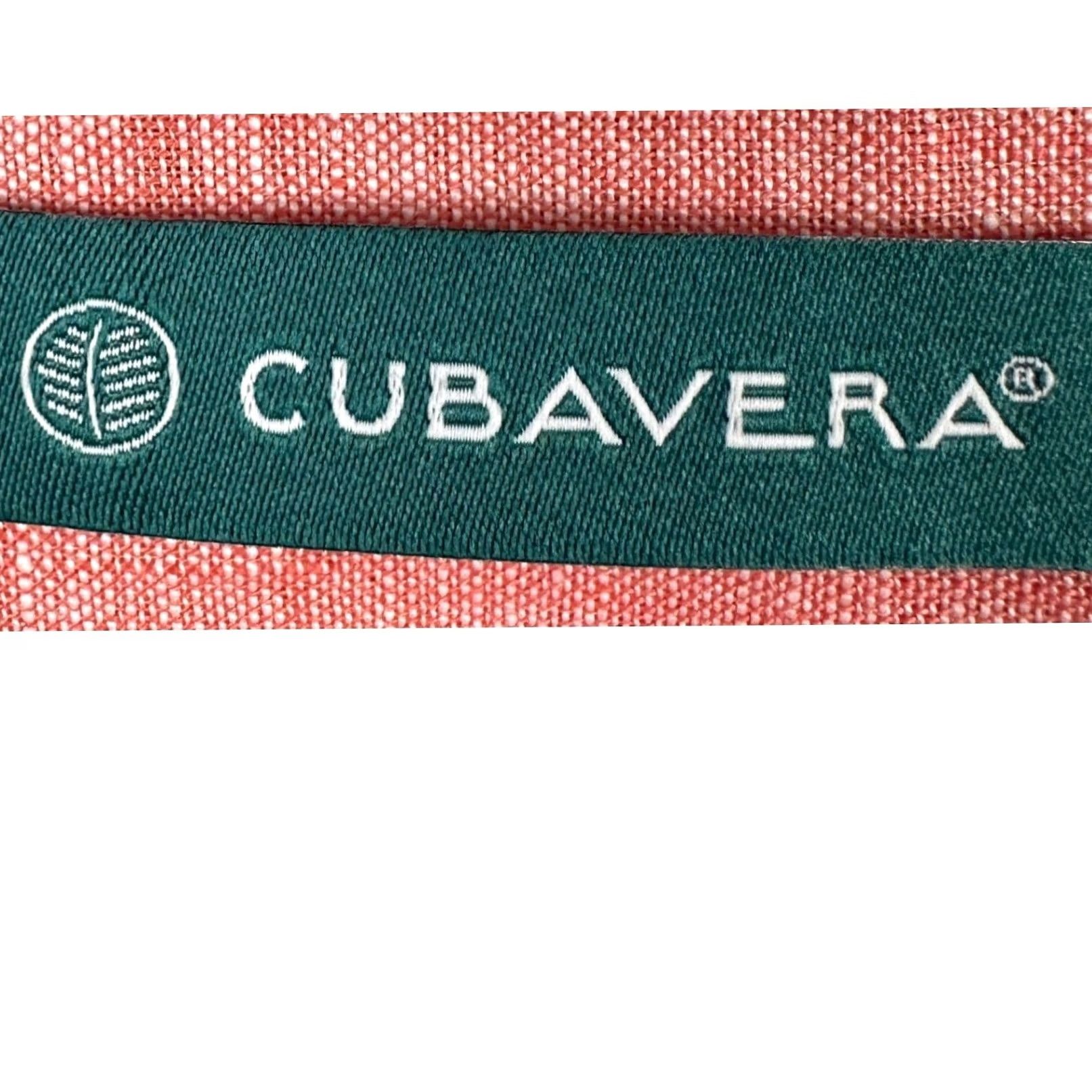 Cubavera Cubavera Shirt Button-Up Mens M Short Sleeve Pocket Coral Linen NEW Size US M / EU 48-50 / 2 - 4 Thumbnail