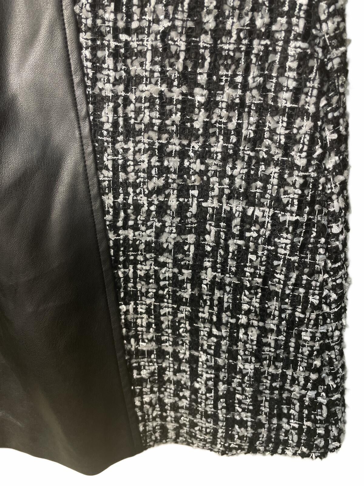 Marc Jacobs Marc New York Tweed Mini Skirt Women's 8 Black White Glam Size 30" / US 8 / IT 44 - 6 Thumbnail