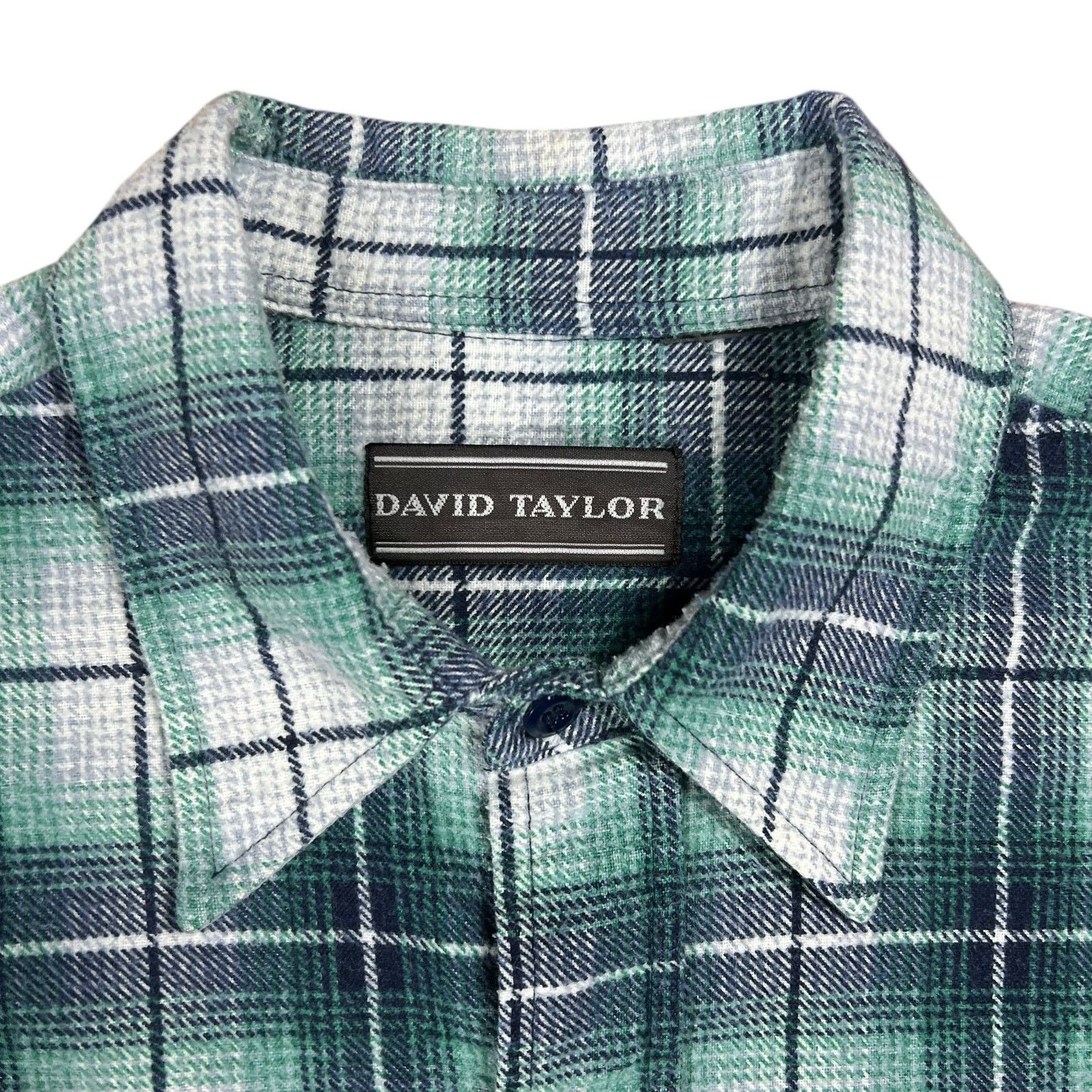 David Taylor × Vintage Vintage David Taylor green plaid cotton flannel button up Size US XL / EU 56 / 4 - 5 Thumbnail