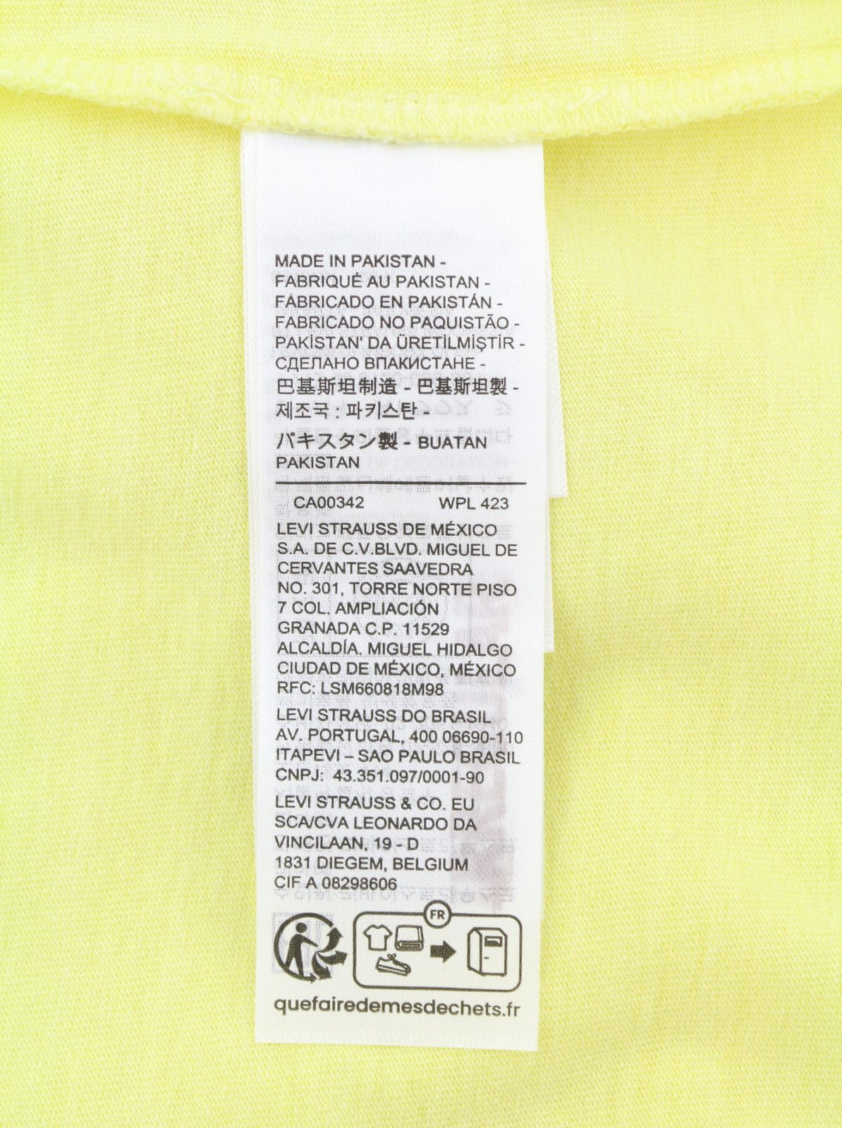 Levi's VINTAGE FIT XL Yellow Cotton Tricot Crew Neck 87865 Size US XL / EU 56 / 4 - 7 Thumbnail