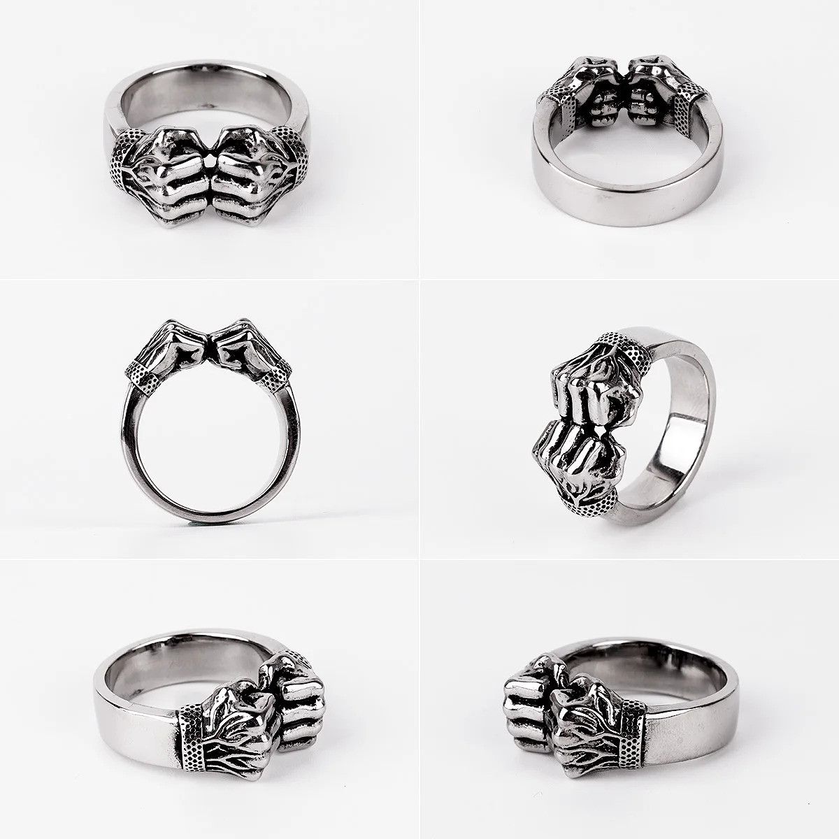 Jewelry Fist Power Ring Streetwear Jewelry Fashion Gift Size ONE SIZE - 7 Thumbnail