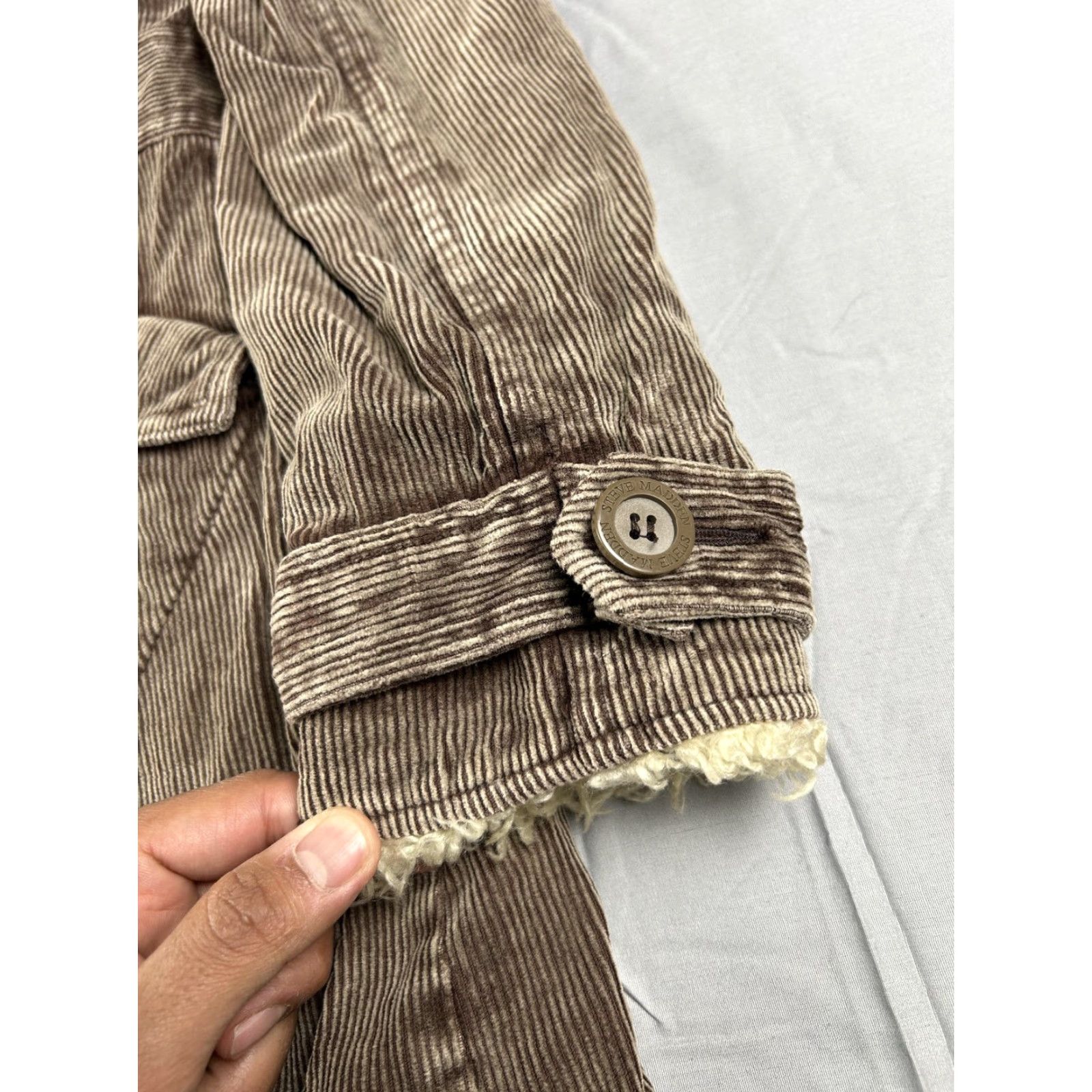 Steve Madden VINTAGE Steve Madden Coat Womens Small Brown Corduroy Sherpa Western 90s yoke Size S / US 4 / IT 40 - 6 Thumbnail