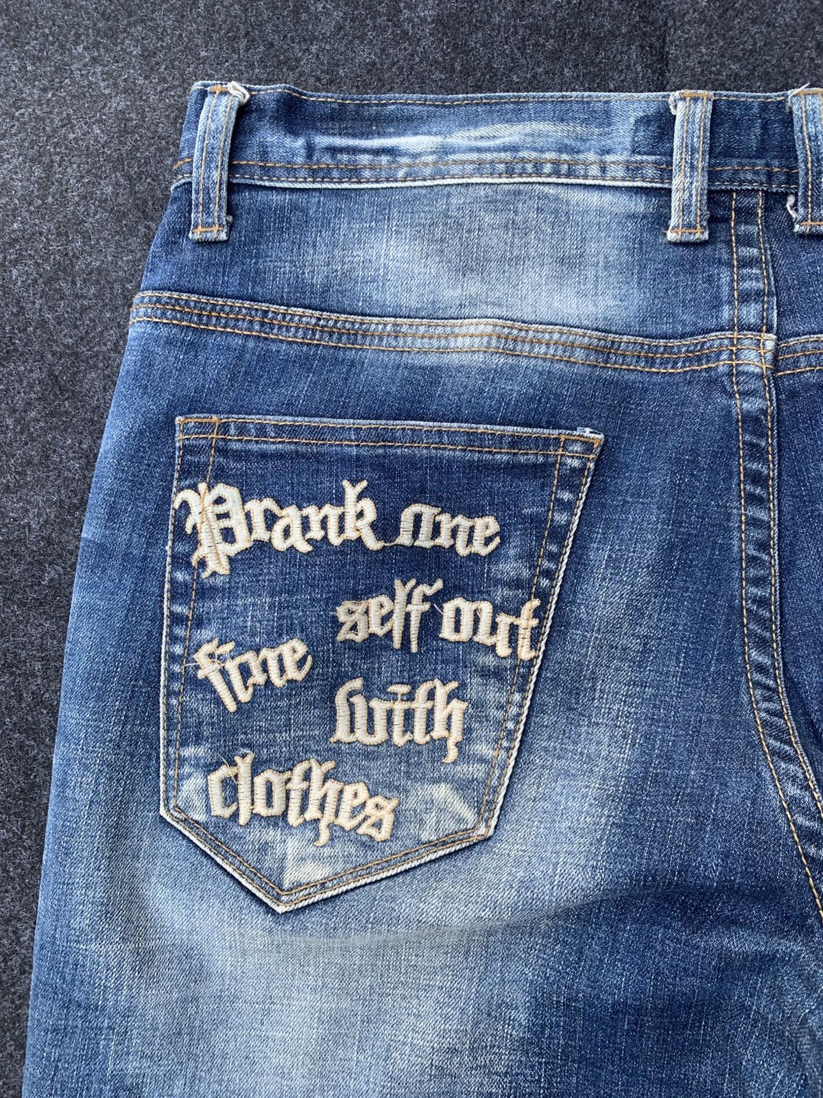 Beauty Beast Pasta Denim big cross like chrome hearts style Size US 35 - 5 Thumbnail
