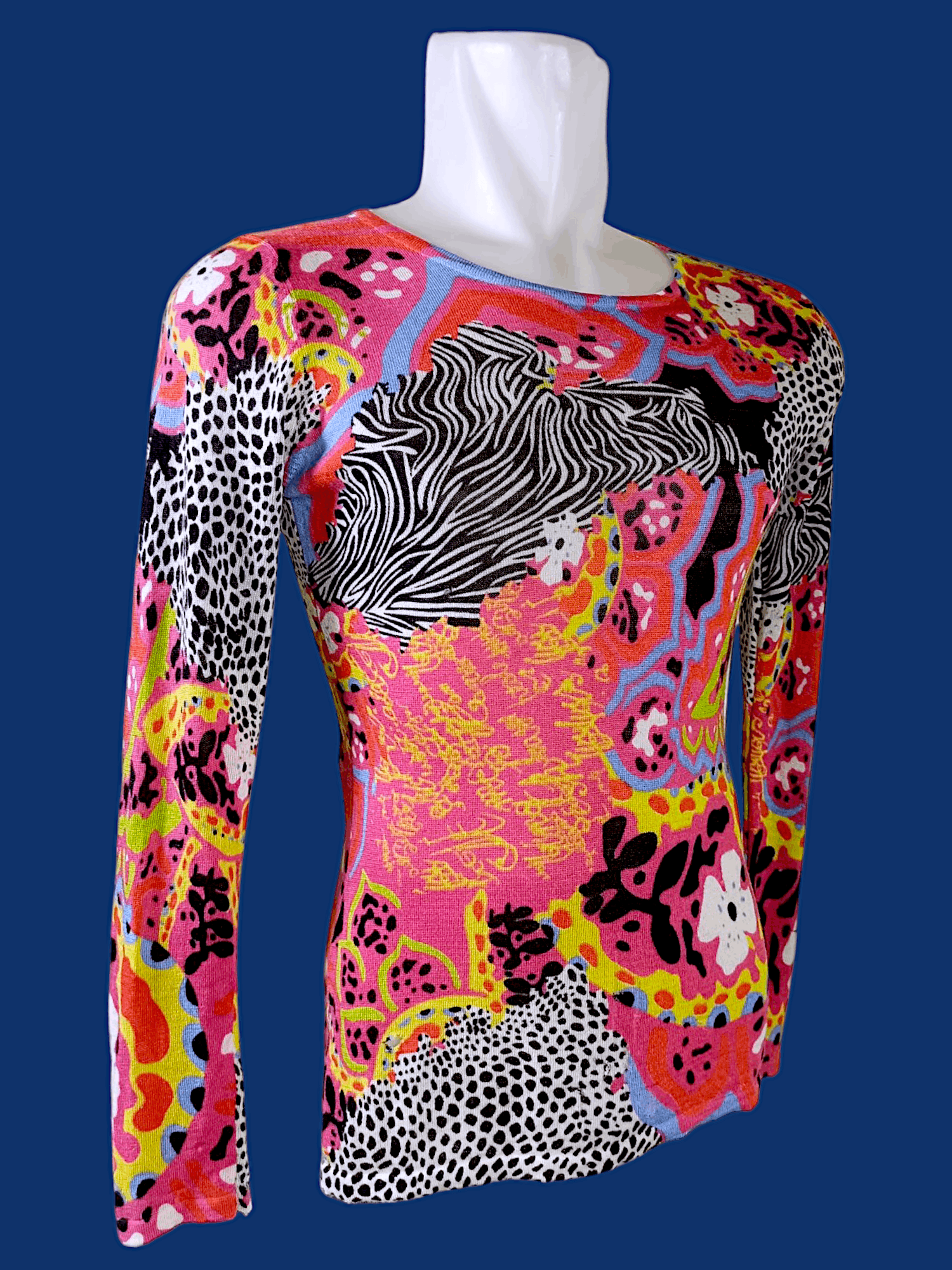 Japanese Brand UNKNOWN BRANDS Full print Long Sleeve T Shirt Y2K Style Size US M / EU 48-50 / 2 - 3 Thumbnail
