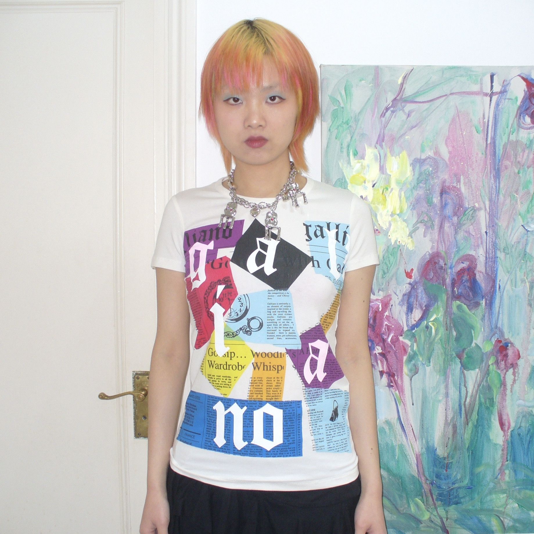 John Galliano John Galliano white tee 2000s Size XS / US 0-2 / IT 36-38 - 1 Thumbnail