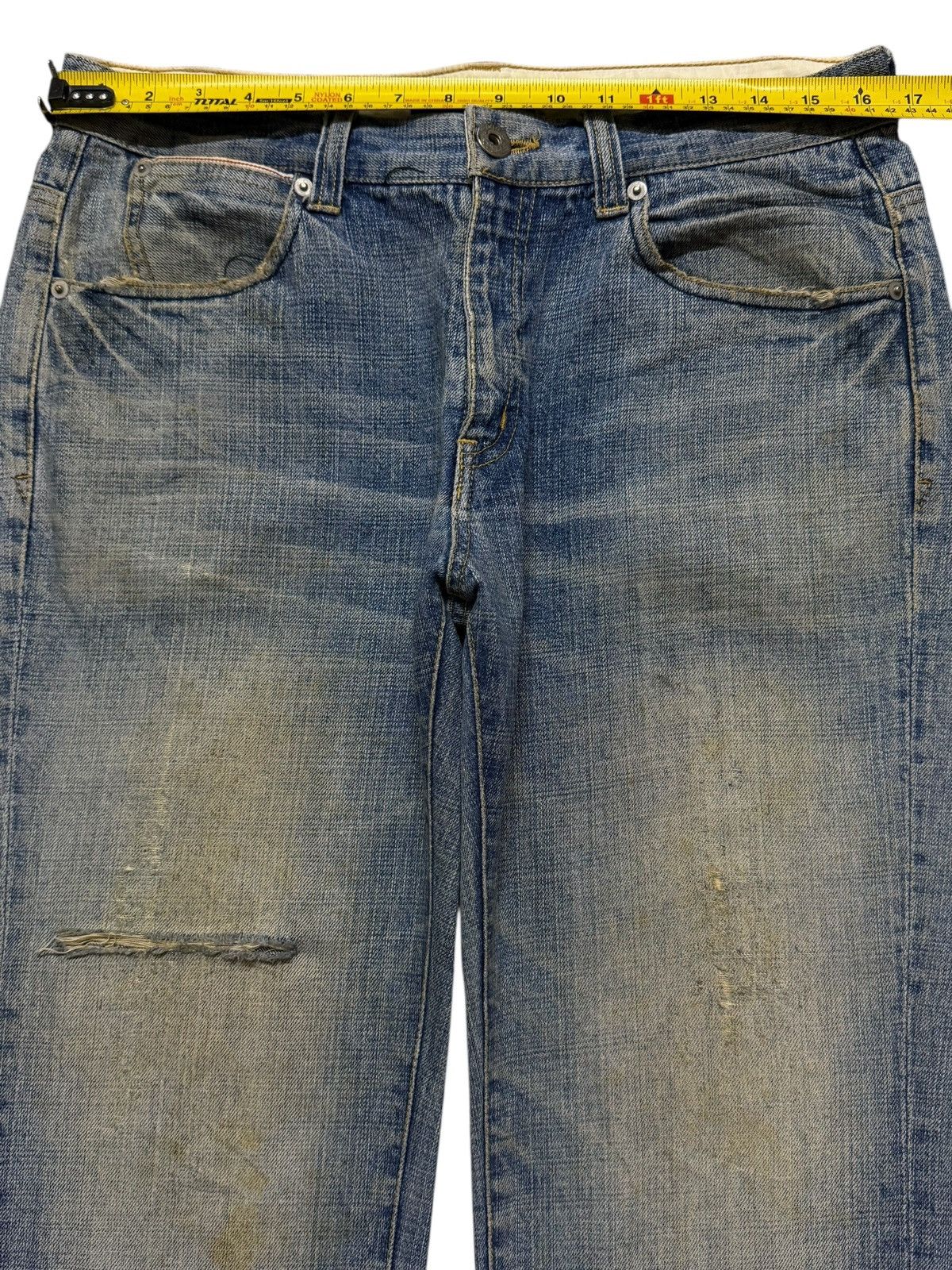 Global Work Vintage Y2K Japanese Global Work Mud Wash Distress Straight Size US 32 / EU 48 - 9 Thumbnail
