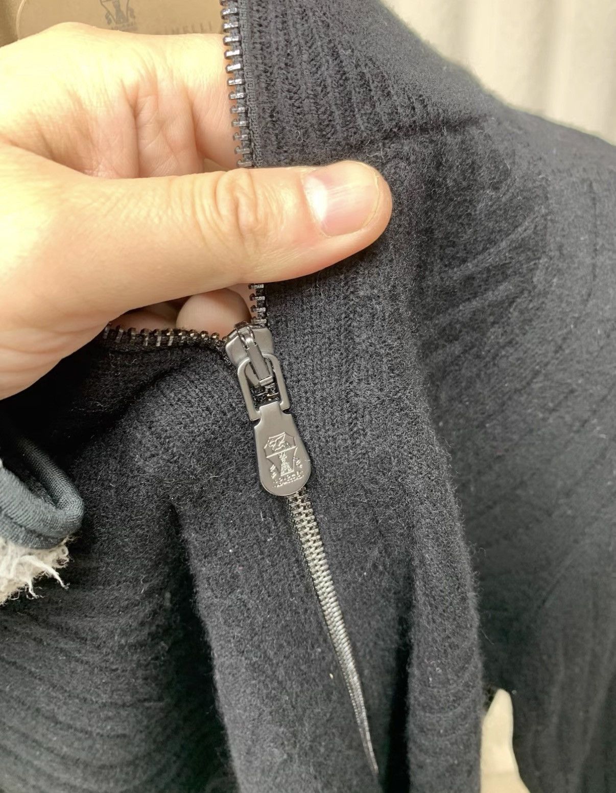 Brunello Cucinelli BRUNELLO CUCINELLI Full-Zip Wool Sweater Size US M / EU 48-50 / 2 - 3 Thumbnail