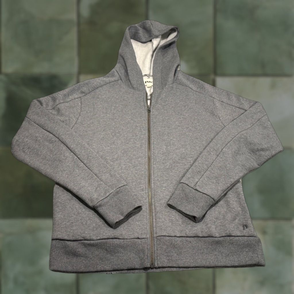 Vintage Pact One For All Full Zip Hoodie Unisex Sz L Gray Organic Cotton Blend Size L / US 10 / IT 46 - 1 Thumbnail
