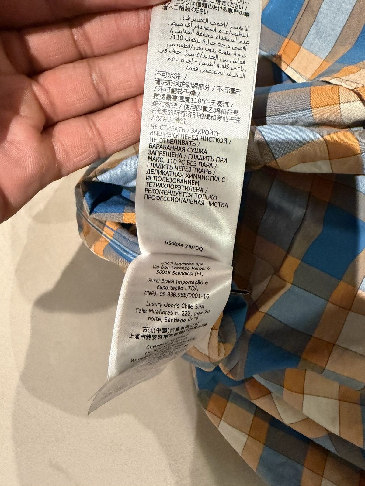 Gucci Gucci Check/Tartan Button Up Size US L / EU 52-54 / 3 - 8 Thumbnail