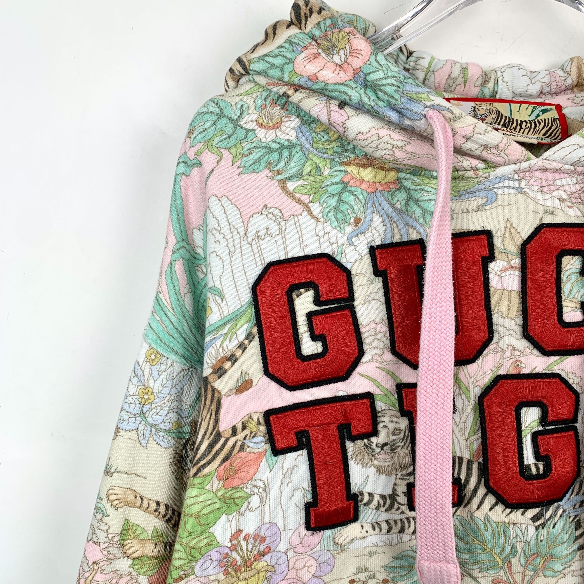 Gucci Gucci Tiger Floral Graphic Hoodie Sweatshirt Multicolor Cott Size M / US 6-8 / IT 42-44 - 3 Thumbnail