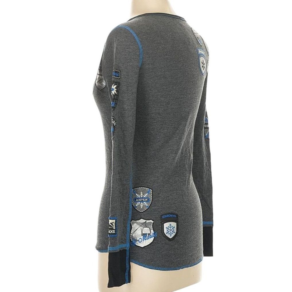 Other NWT Alp-n-Rock "Ski the World" Henley Shirt Top XS/S Gray M Size XS / US 0-2 / IT 36-38 - 11 Thumbnail