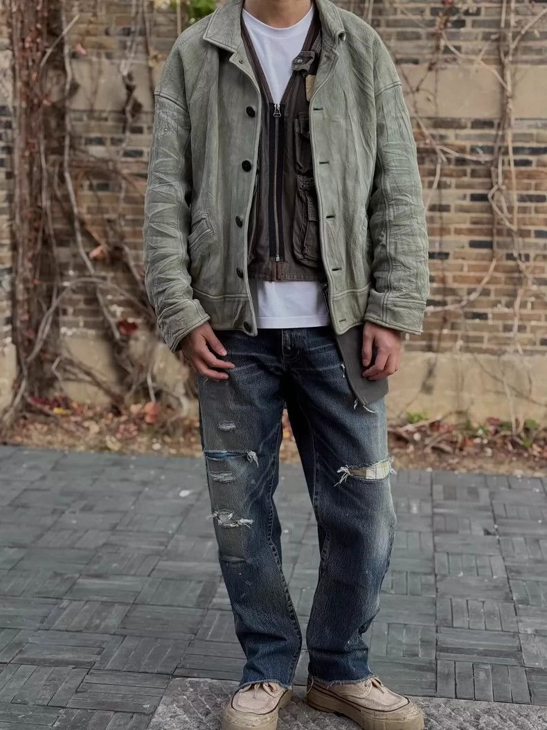 Visvim VISVIM Dunlop Jacket in Green Leather-2506 Size US XS / EU 42 / 0 - 2 Thumbnail